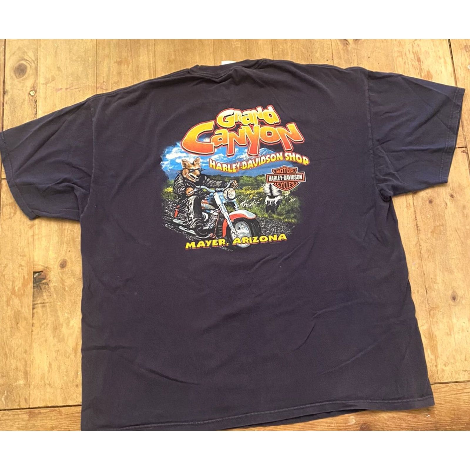 Harley Davidson Harley-Davidson T-Shirt World Famous Grand Canyon Mayer, CA Black 3XL Men Shirt Size US XXL / EU 58 / 5 - 6 Thumbnail