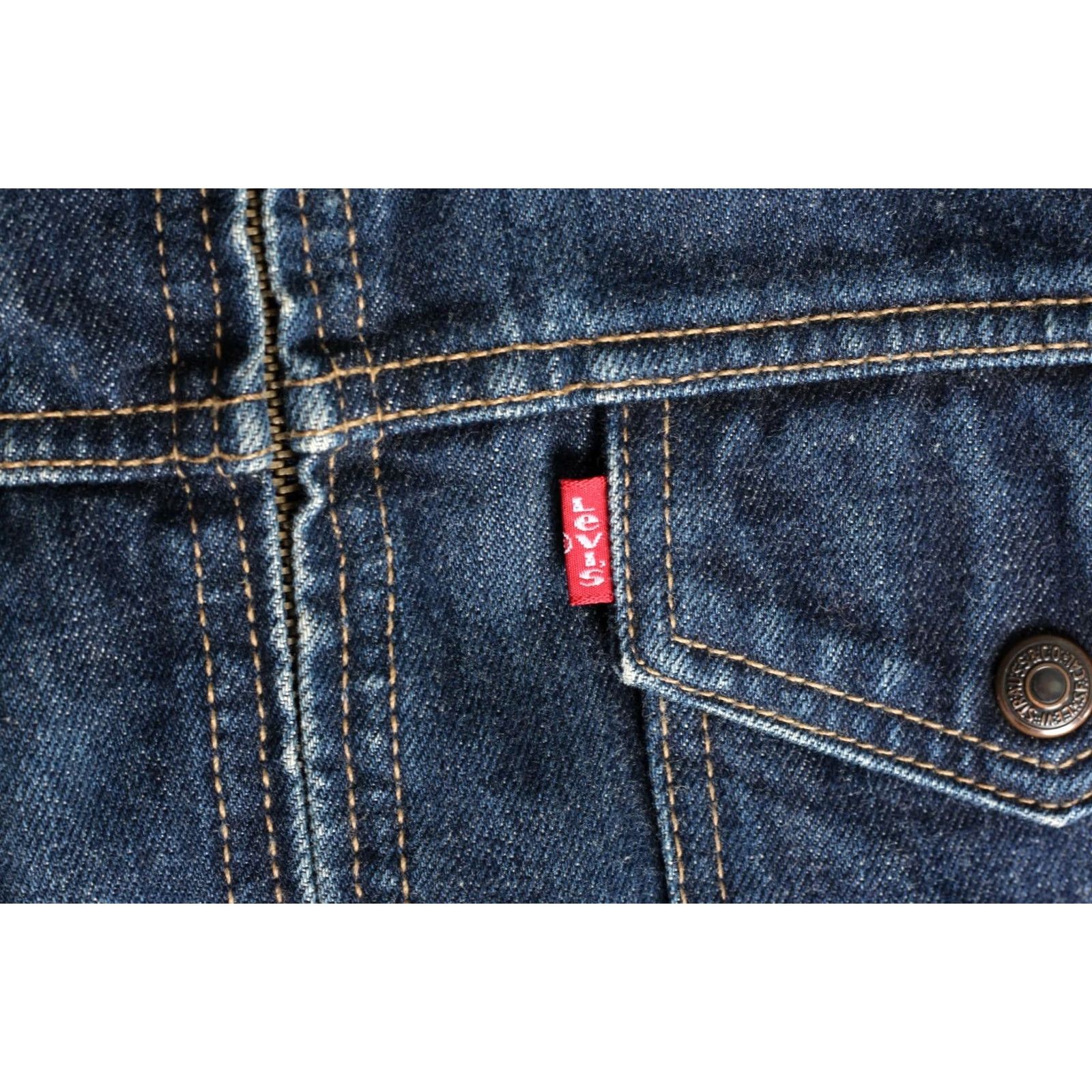 Levi's LEVI’S 70509 04 Vintage Zip Up Denim Trucker Jacket Men M Blue Jeans Jacket Mens VINTAGE Size US 31 - 5 Thumbnail