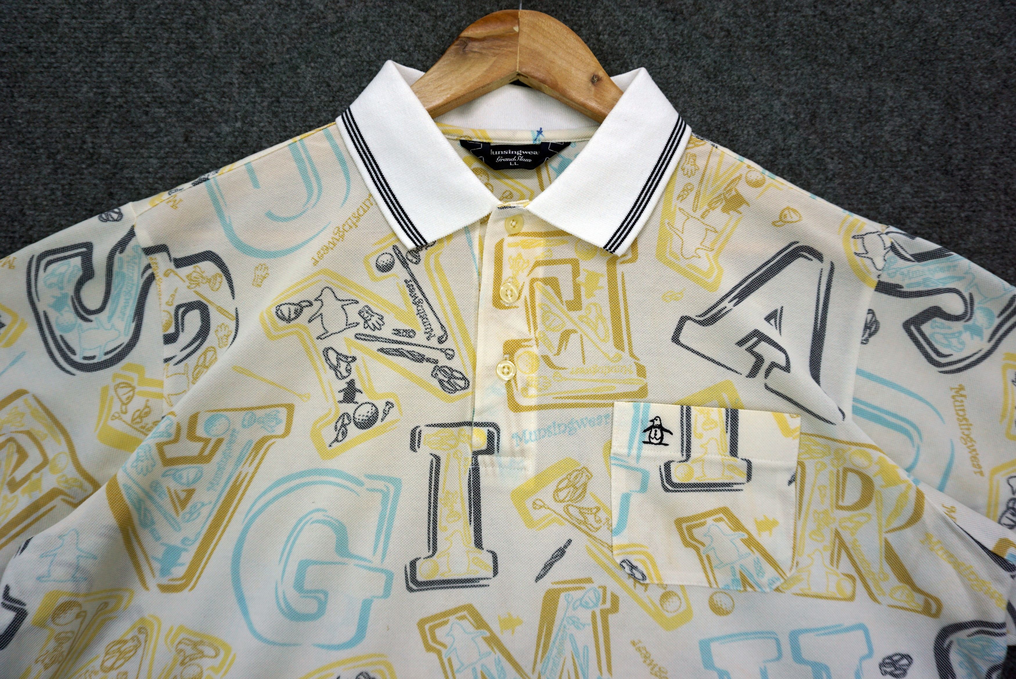 Grand Slam Vintage Munsingwear Penguin Abstract Full Print Boxy Shirt Size US L / EU 52-54 / 3 - 3 Thumbnail