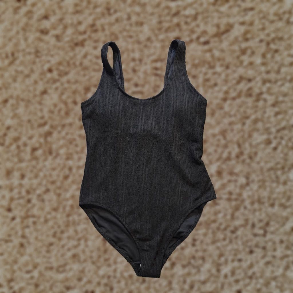 Old Navy Old Navy One Piece Women Large Black Ribbed Stretch Resort Capsule Swimsuit Regular Size XS? No, keep as L. Size ONE SIZE - 1 Thumbnail