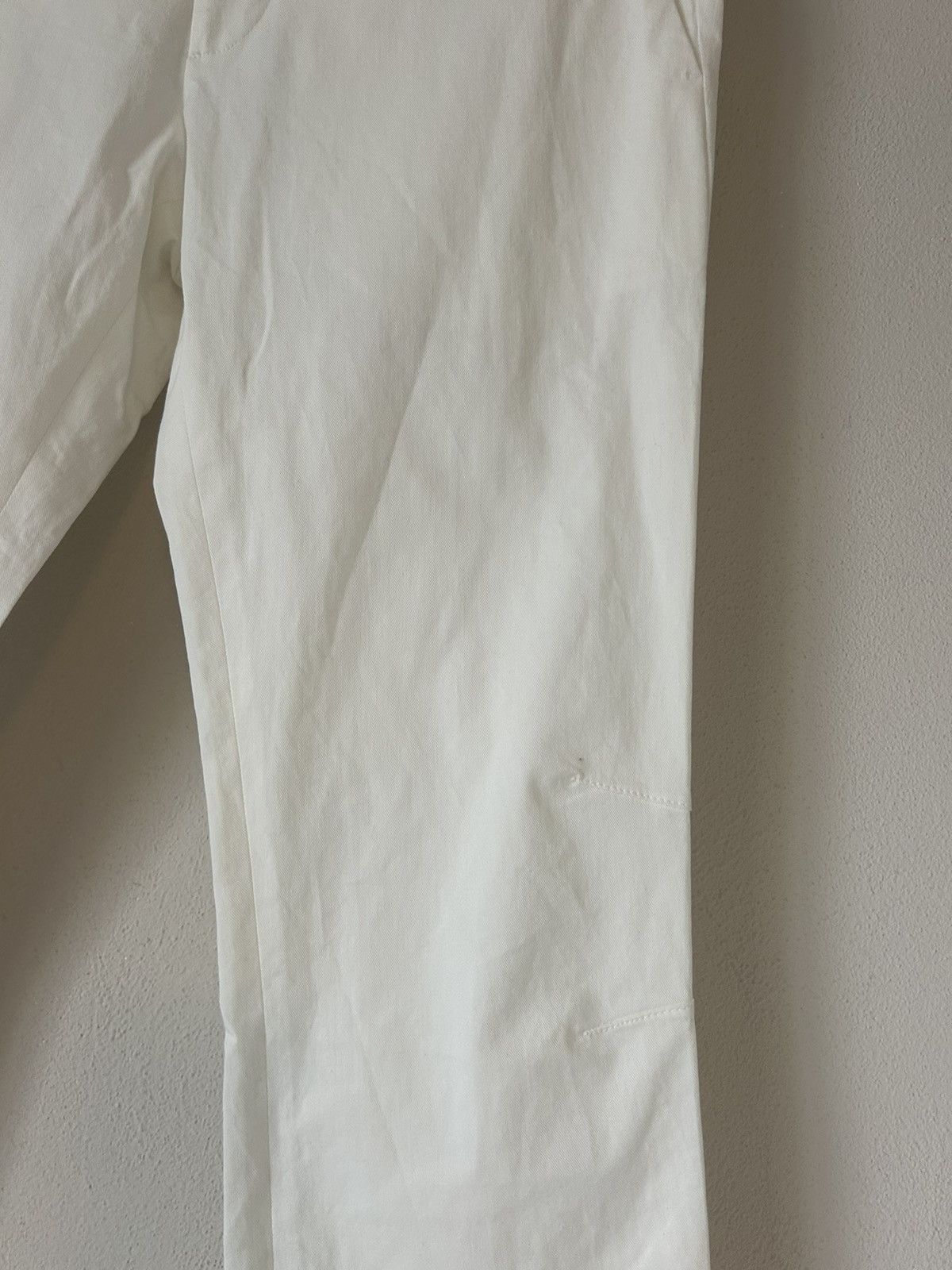 Gucci White Slim Fit Pants - Cotton Blend with Subtle Logo Detail Size US 30 / EU 46 - 7 Thumbnail