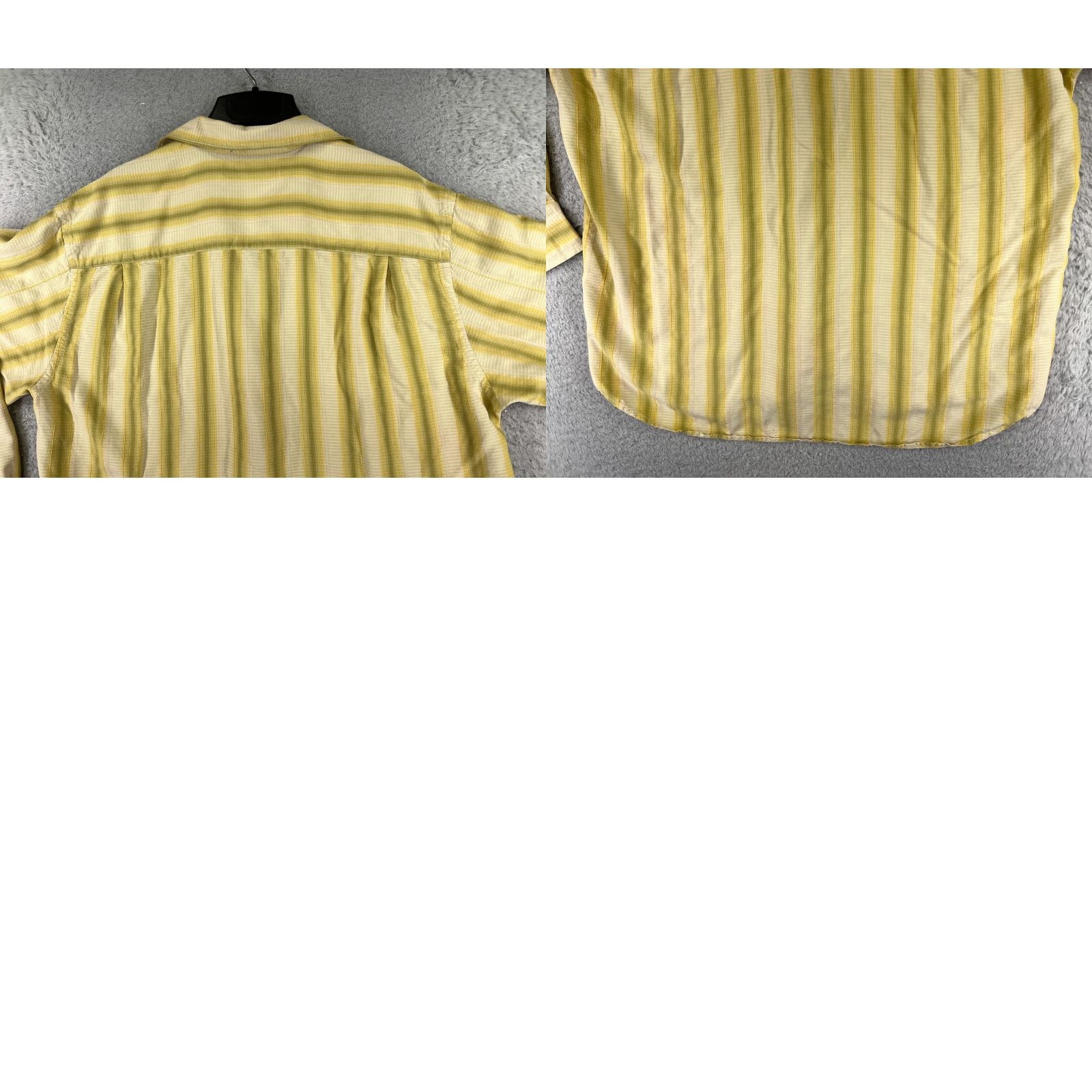 Tommy Bahama Tommy Bahama Shirt Men XL Yellow Green Stripe Silk Hawaiian Button-Up Short Sleeve Casual Beach Vacation Resort Aloha Size US XL / EU 56 / 4 - 9 Thumbnail