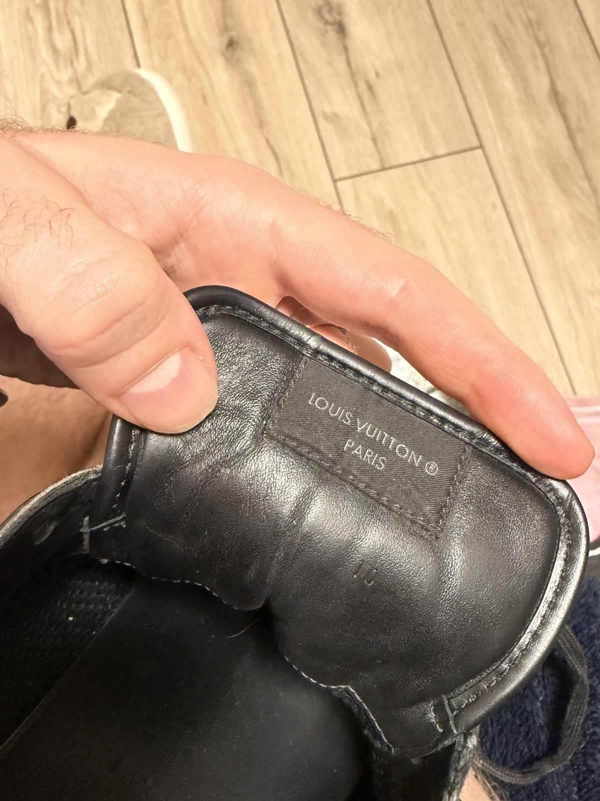 Louis Vuitton Louis Vuitton Run Away Sneaker Black Monogram Leather LV 10 Size US 11 / EU 44 - 24 Thumbnail