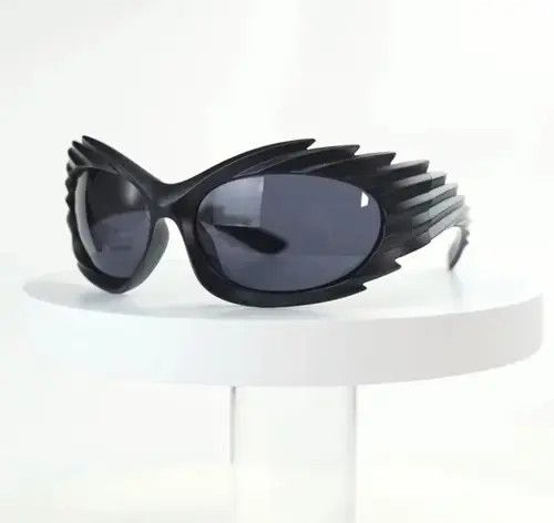 Other Black Dystopian Spike Sunglasses Cyber Punk Archive Cosplay Size ONE SIZE - 1 Thumbnail