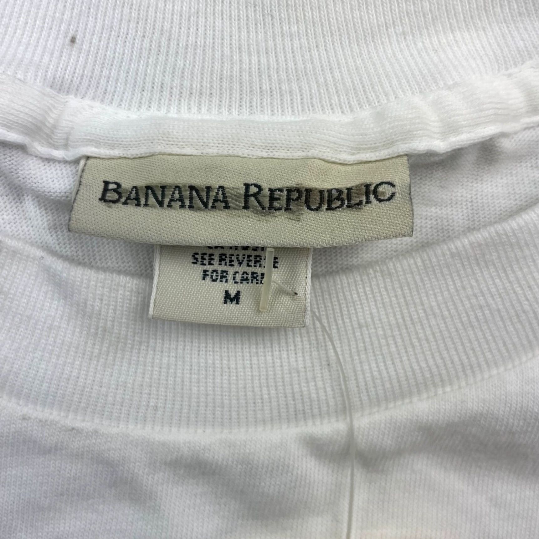 Banana Republic VINTAGE Banana Republic Shirt White M Men Safari Pocket T-Shirt US 100% Cotton Crew Neck Short Sleeve Double-Sided Printed Graphic Size US M / EU 48-50 / 2 - 6 Thumbnail