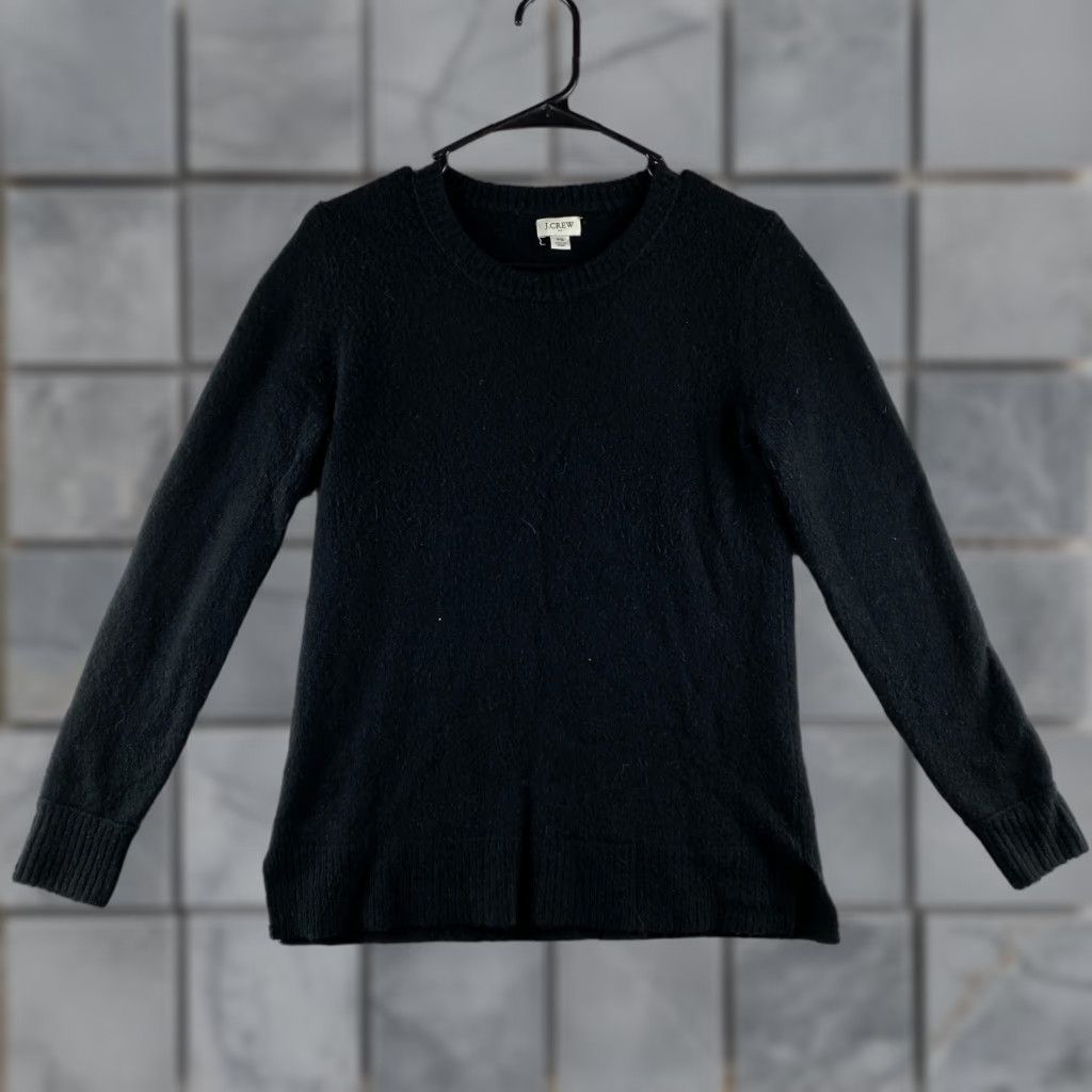 J.Crew J. Crew Sweater Womens XS Black Wool Blend Pullover Round Neck Long Sleeve Comfy Size XS / US 0-2 / IT 36-38 - 1 Thumbnail