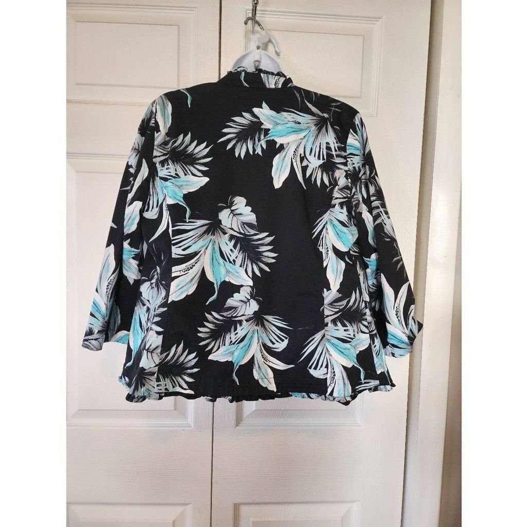 Chicos Chico's Floral Blazer Size L / US 10 / IT 46 - 4 Thumbnail
