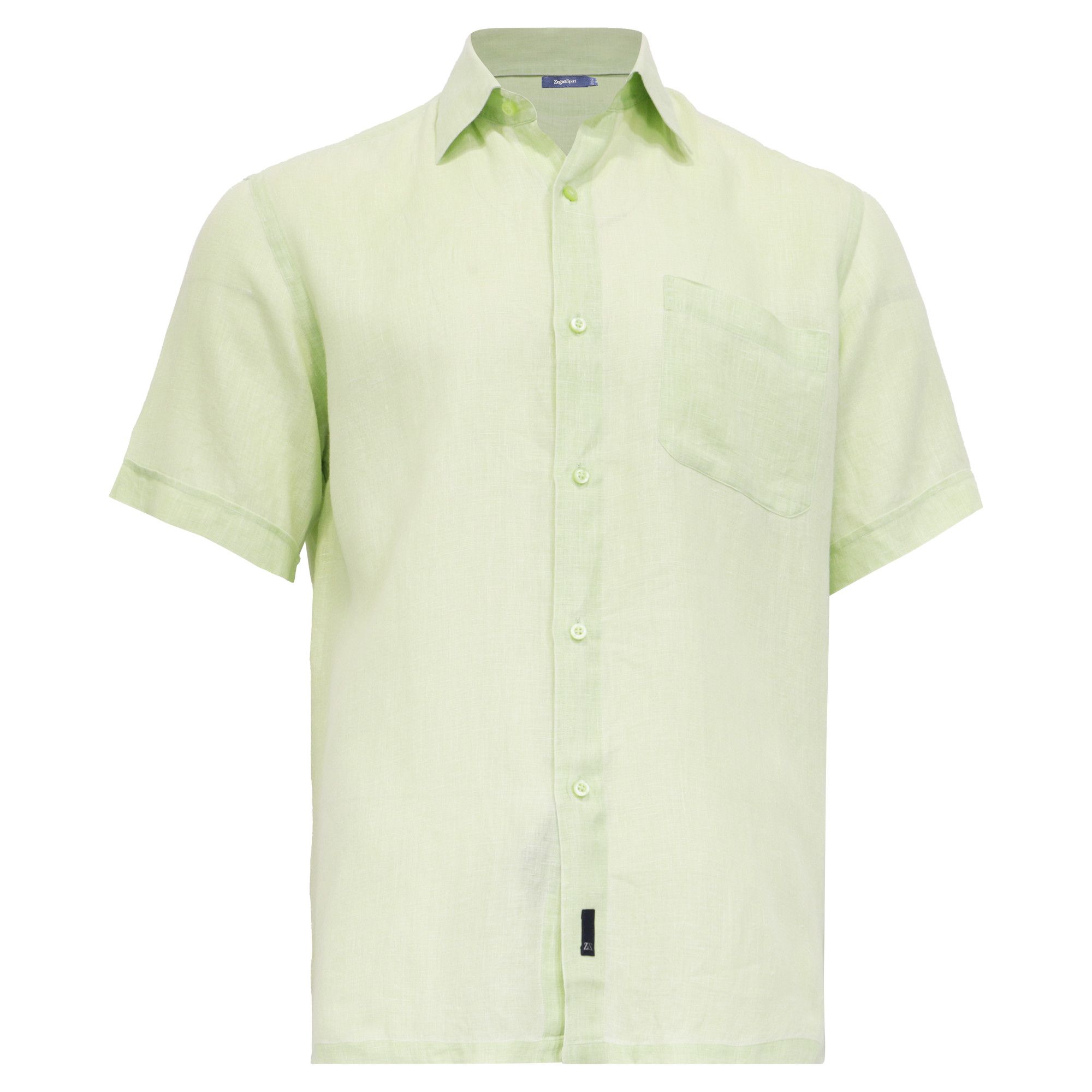 Ermenegildo Zegna Zegna Camp-Collar Oasi Shirt in Green Linen Size US L / EU 52-54 / 3 - 1 Thumbnail