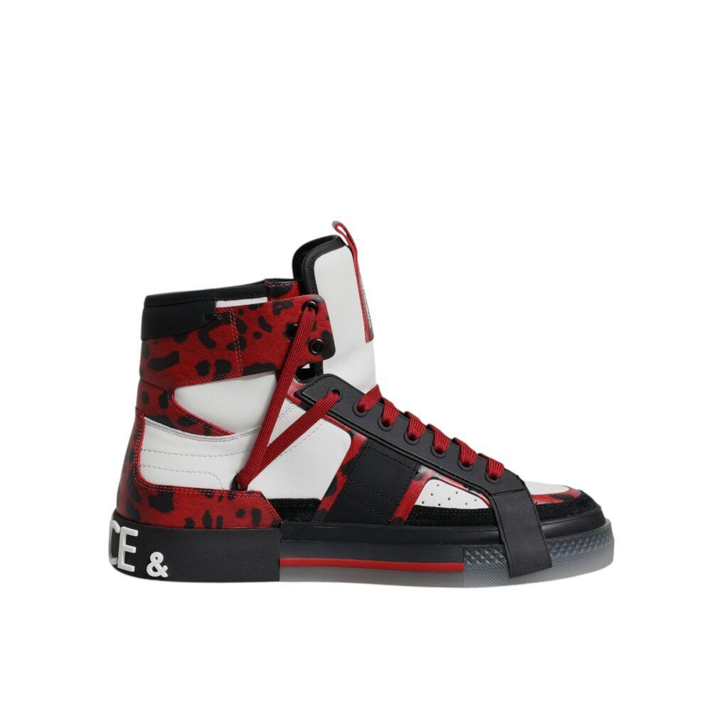 Dolce & Gabbana Dolce & Gabbana Multicolor Leather High Top Sneakers Shoes ( Size US 7 / EU 40 - 1 Preview