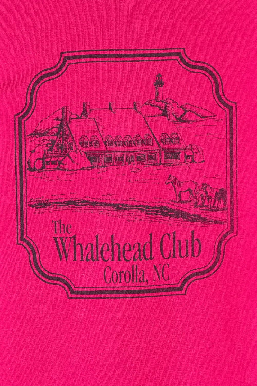 Fruit Of The Loom Vintage 90s Whalehead Club Corolla NC T-Shirt USA Size US L / EU 52-54 / 3 - 8 Thumbnail