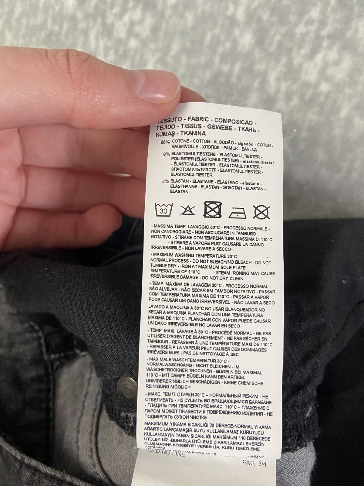 Emporio Armani Emporio Armani Grey Slim Fit Jeans Size US 31 - 9 Thumbnail