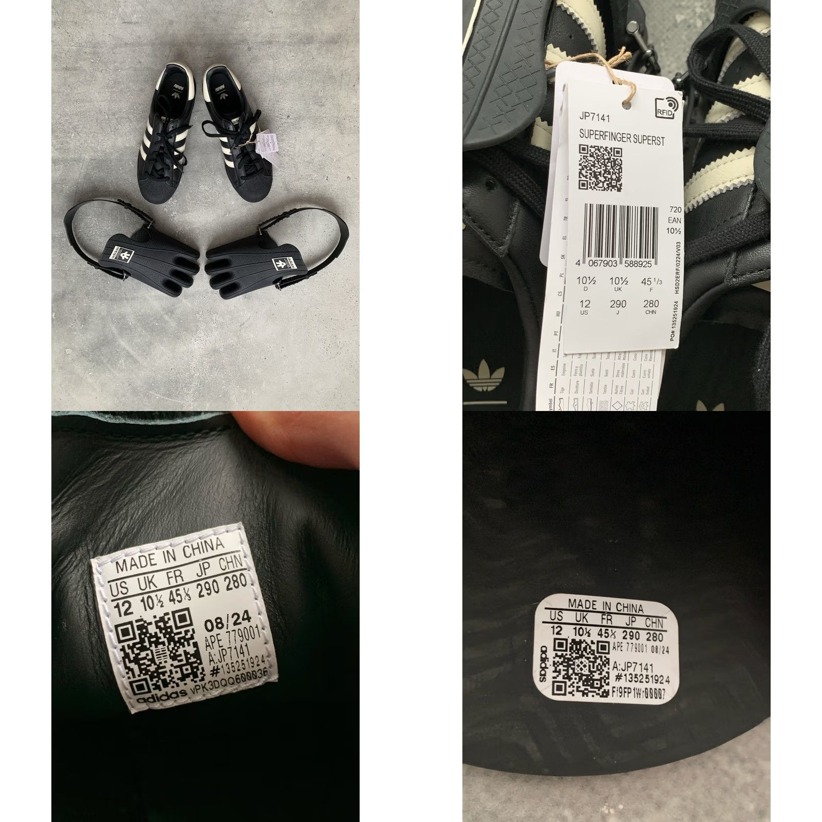 Adidas ADIDAS Superstar Main Selling Point SJ JP7141 Black US 12, UK 10.5, EUR 45.5 Men Sneaker Leather 2024 Size US 11 / EU 44 - 8 Thumbnail