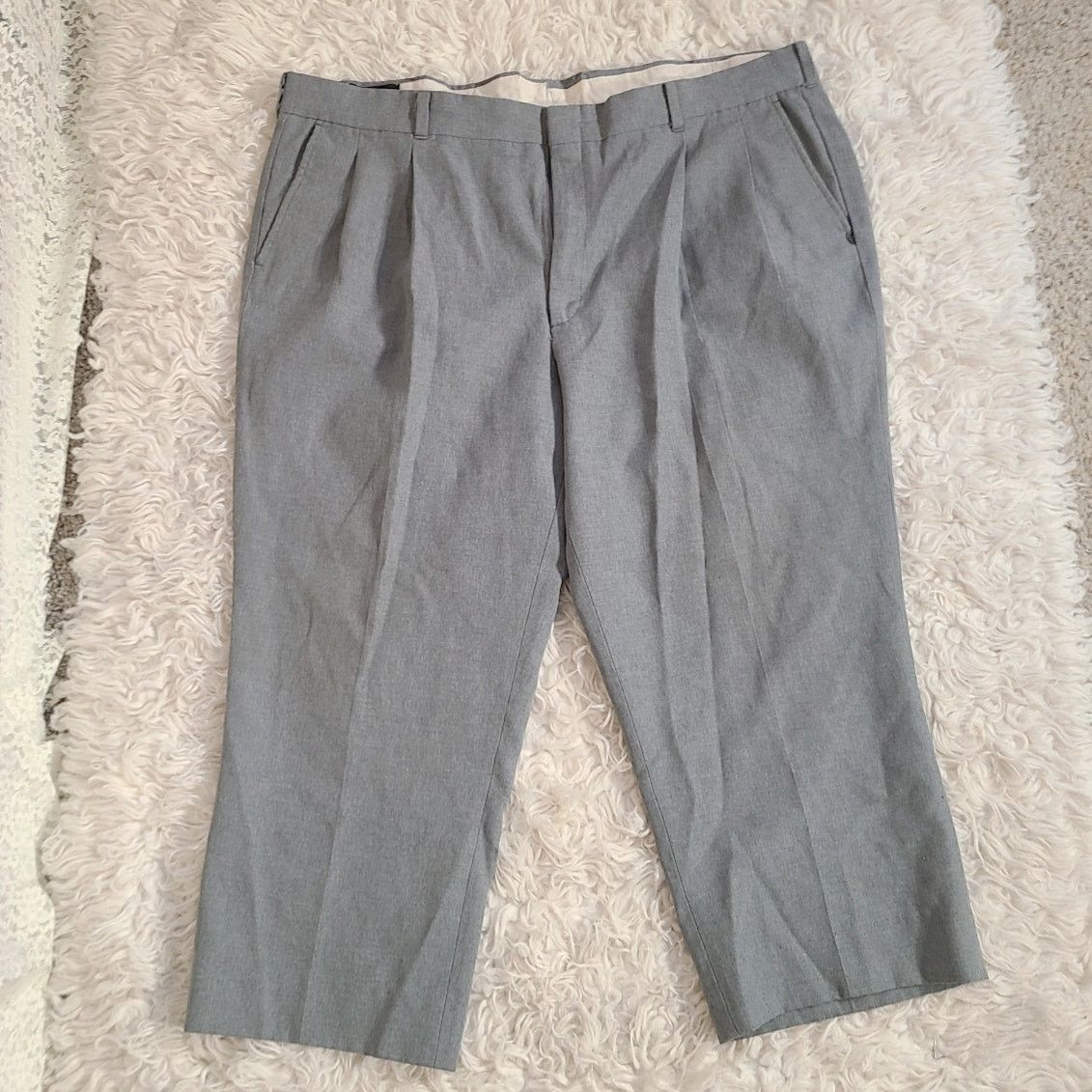 Botany 500 Vintage 80s Botany 500 gray slacks size 42x30 altered Size US 42 / EU 58 - 1 Thumbnail