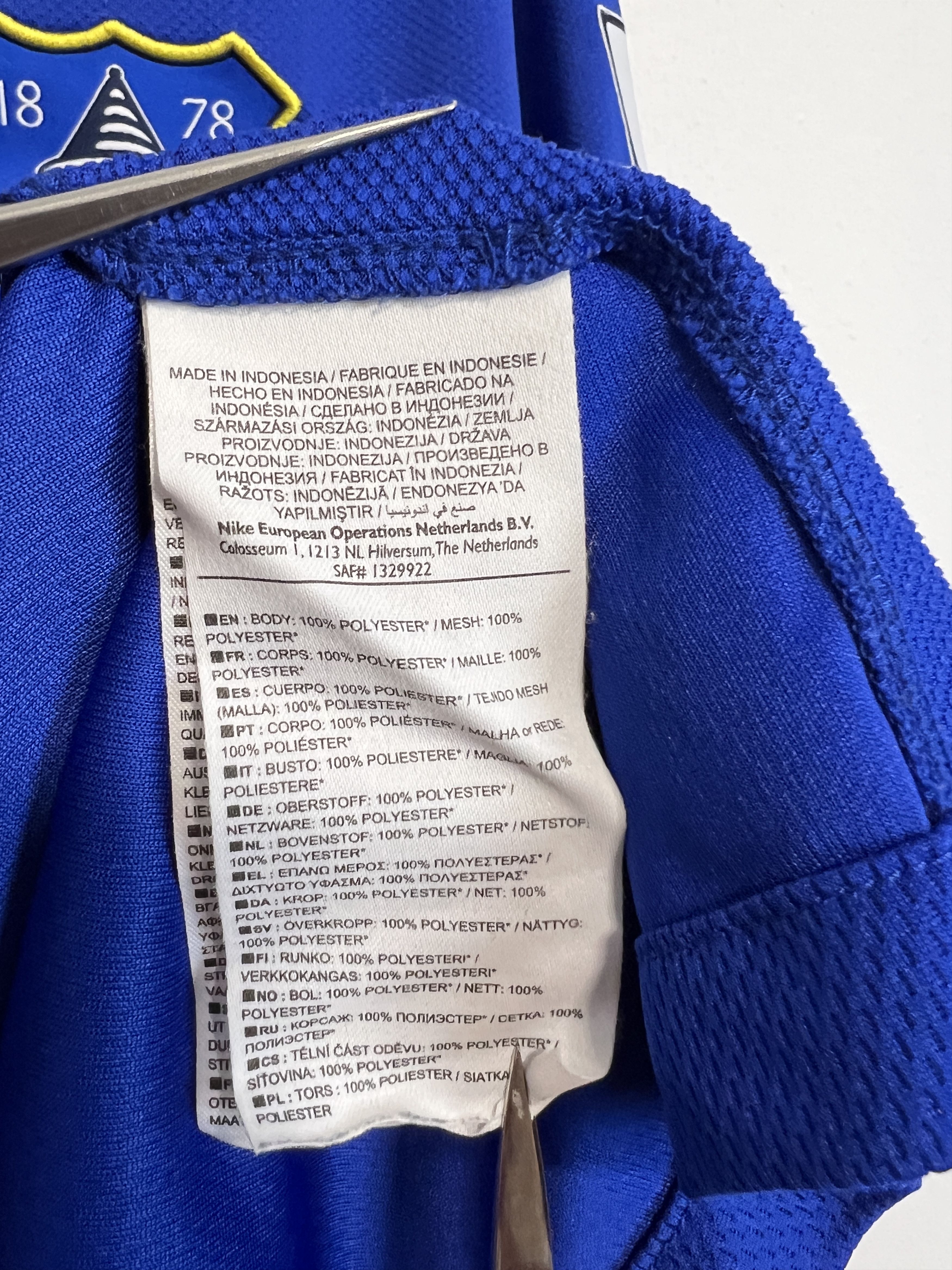 Nike Everton Home football shirt Soccer #3 Baines Jersey Trikot Size US M / EU 48-50 / 2 - 9 Thumbnail