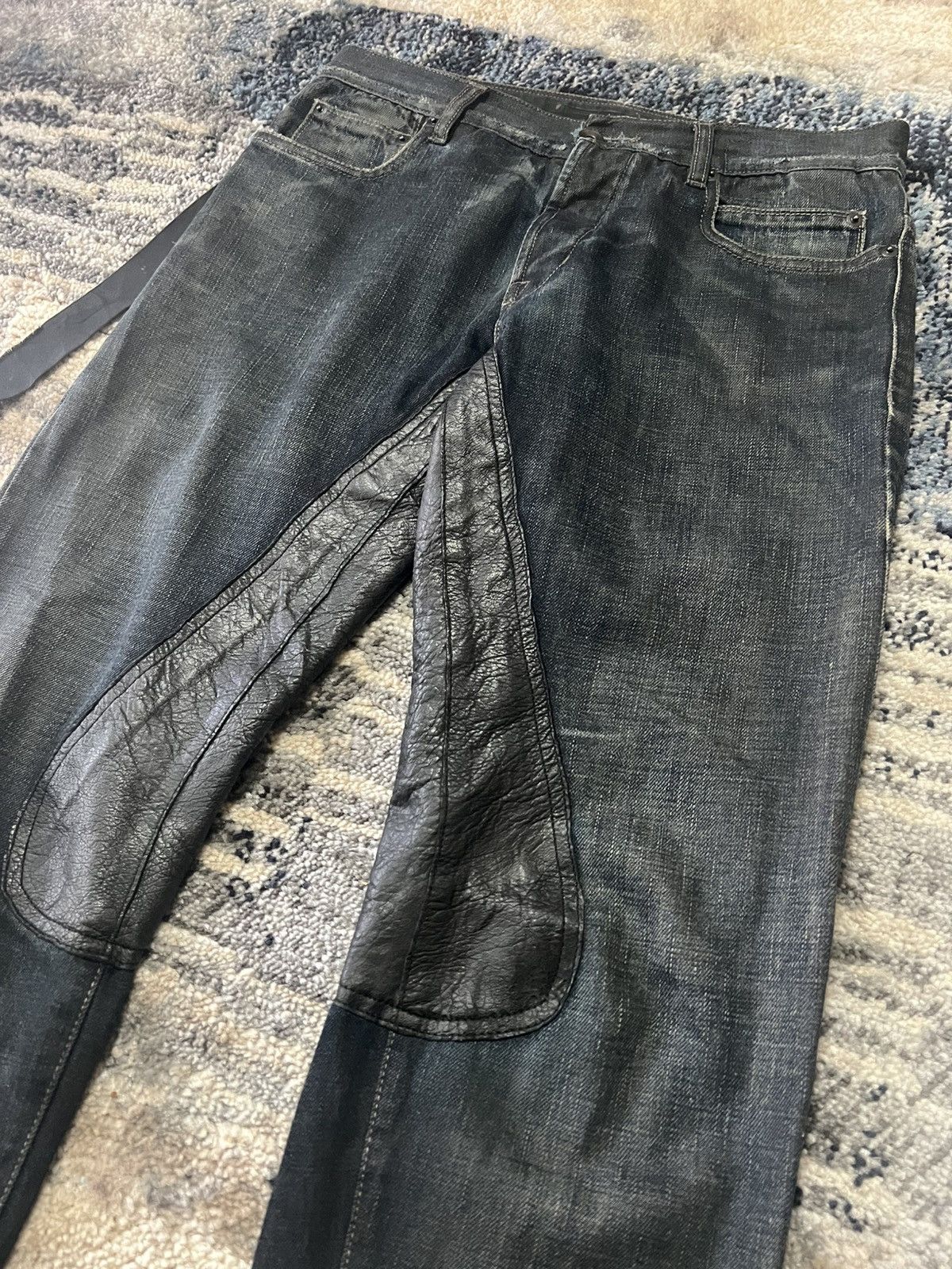 Rick Owens Olmar n Mirta Stag Lambskin Biker Detroit Denims