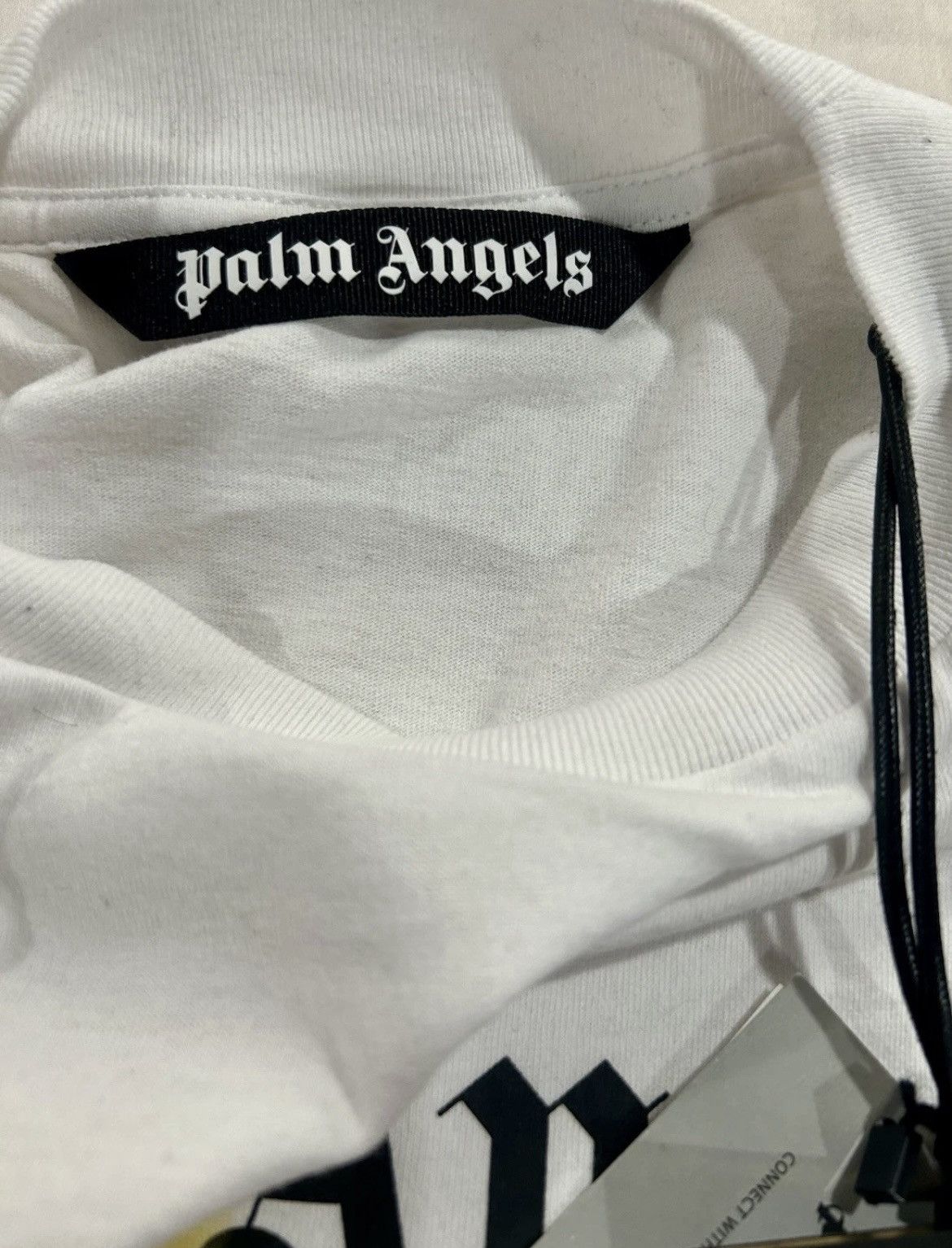 Palm Angels Palm Angels - LA Spray Paint T-Shirt in White Size Large Size US L / EU 52-54 / 3 - 3 Thumbnail