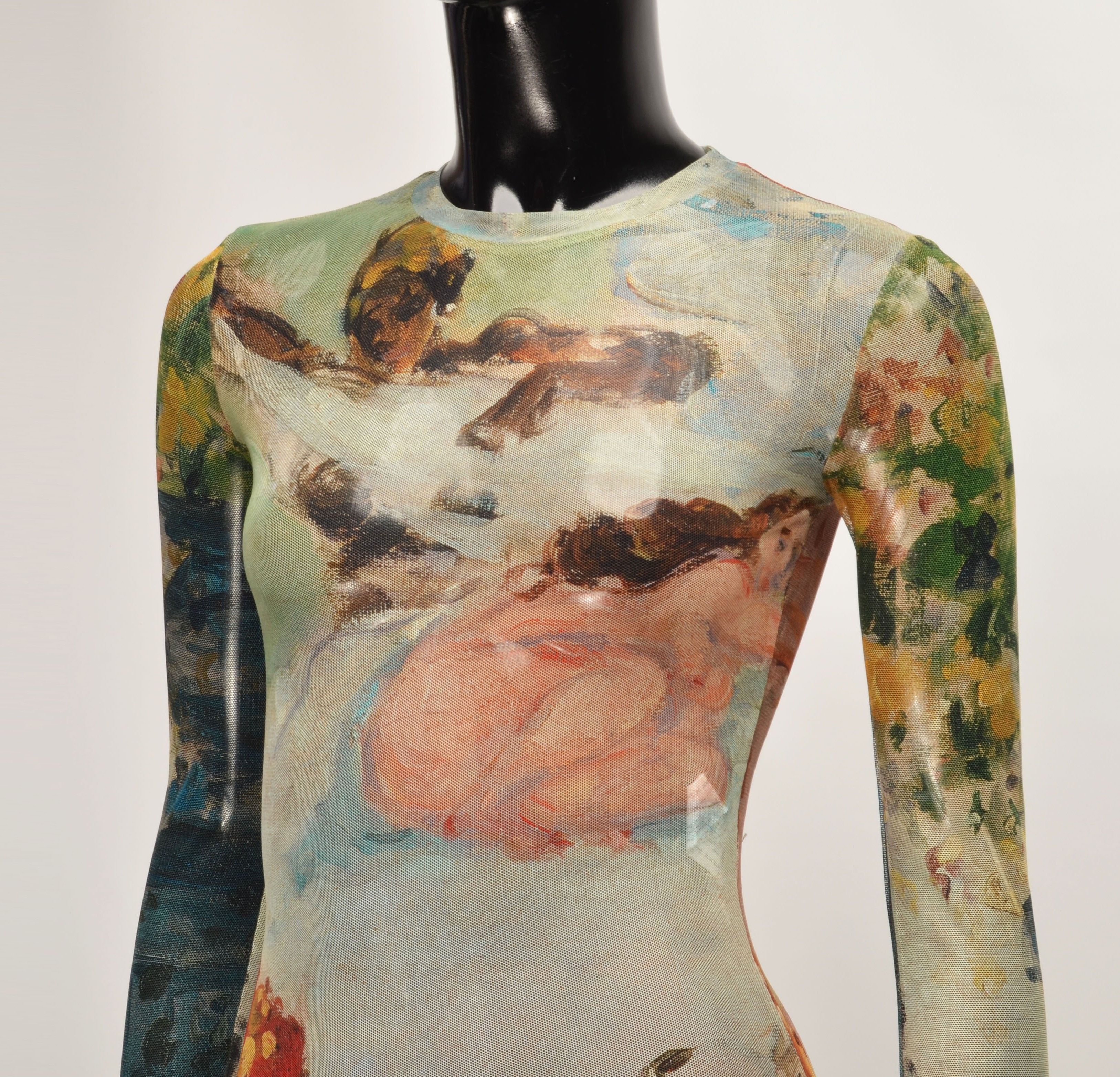 Zara Zara A Modern Olympia by Cezanne, Paul Mesh Art Bodysuit Size S / US 4 / IT 40 - 4 Thumbnail