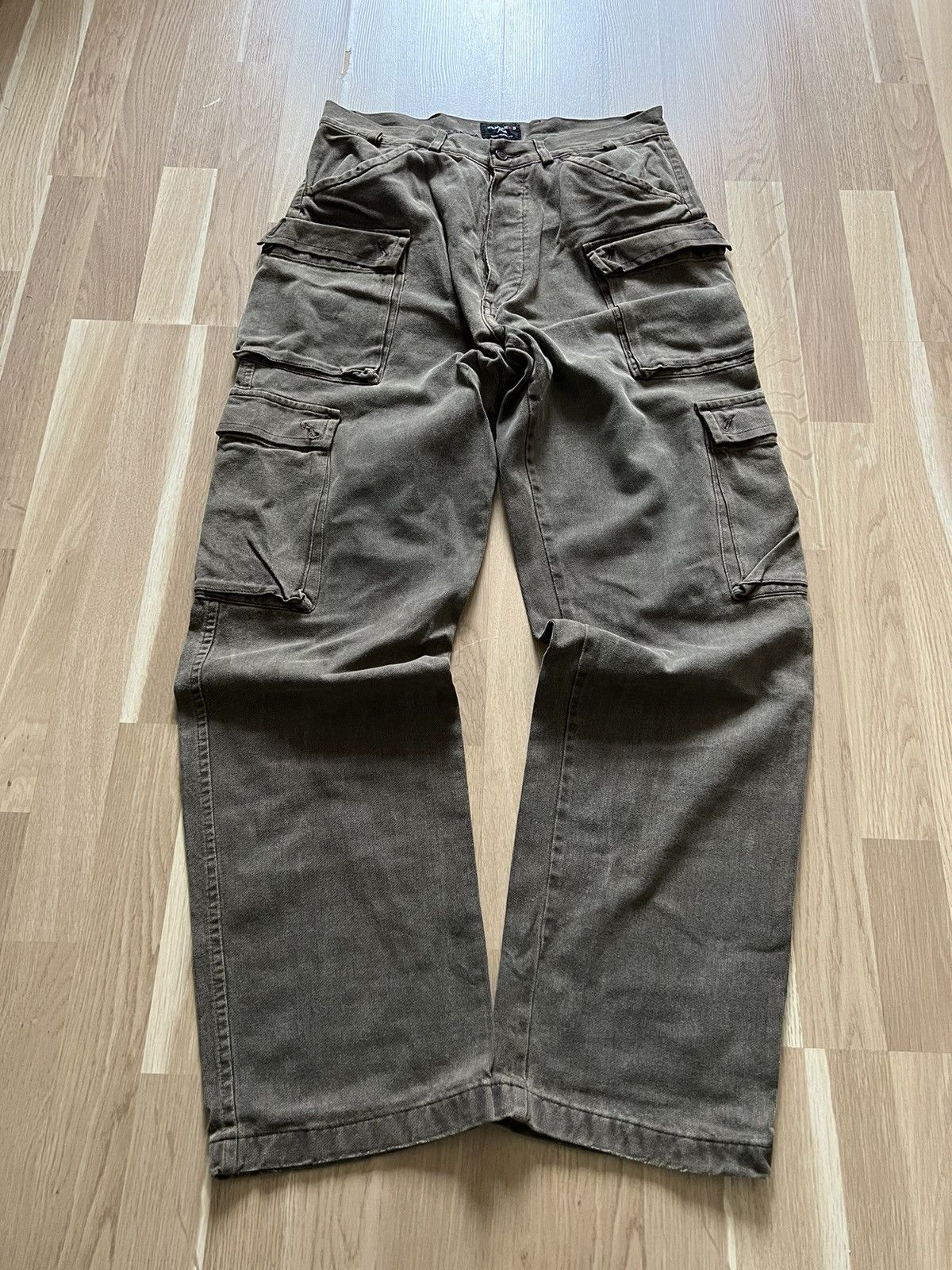 If Six Was Nine × Le Grande Bleu (L.G.B.) Vintage junya watatanab style cargo military pants brown 90s Size US 34 / EU 50 - 2 Thumbnail