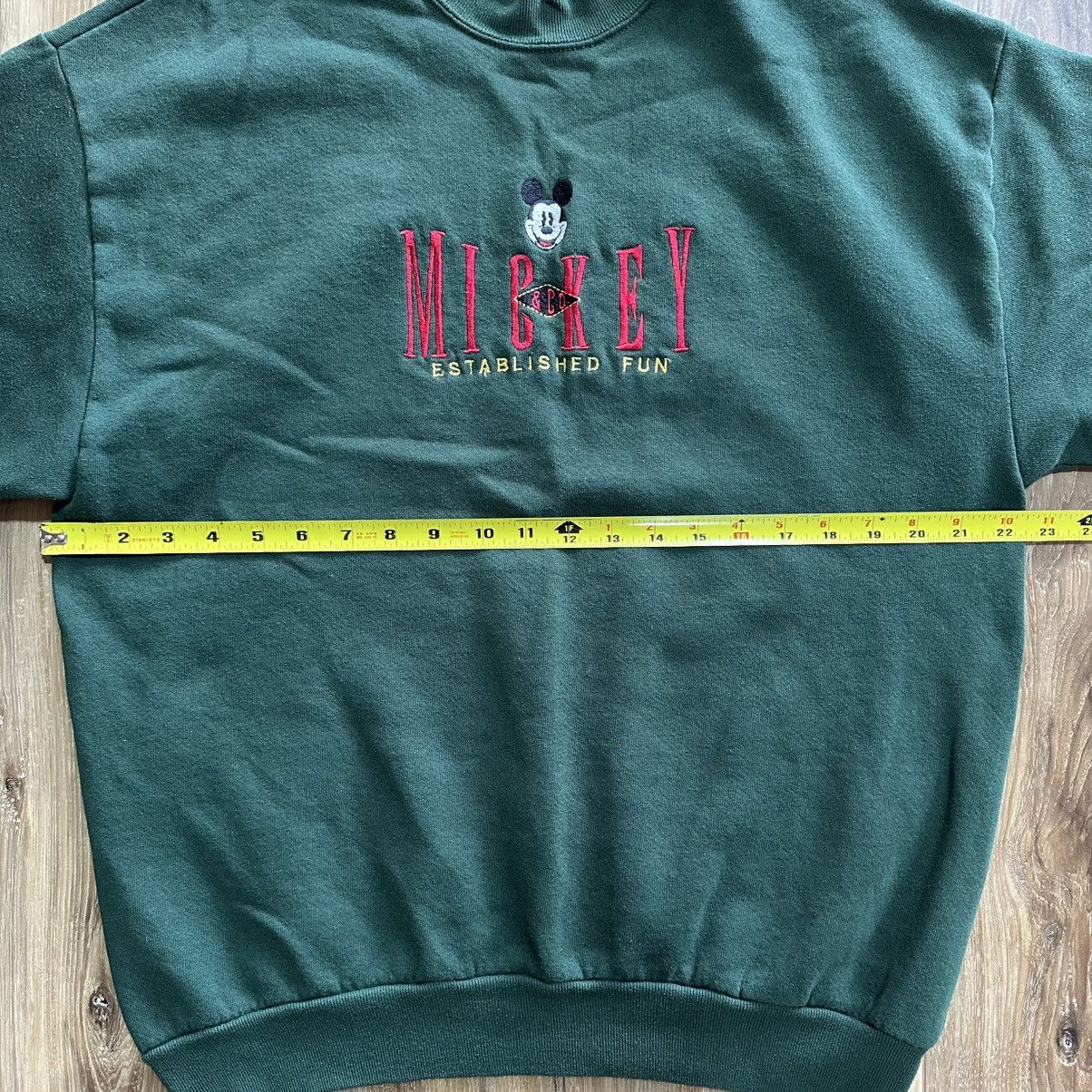 Disney × Vintage Vintage 90s Disney Mickey Mouse Embroidered Sweatshirt, XL Size US XL / EU 56 / 4 - 6 Thumbnail