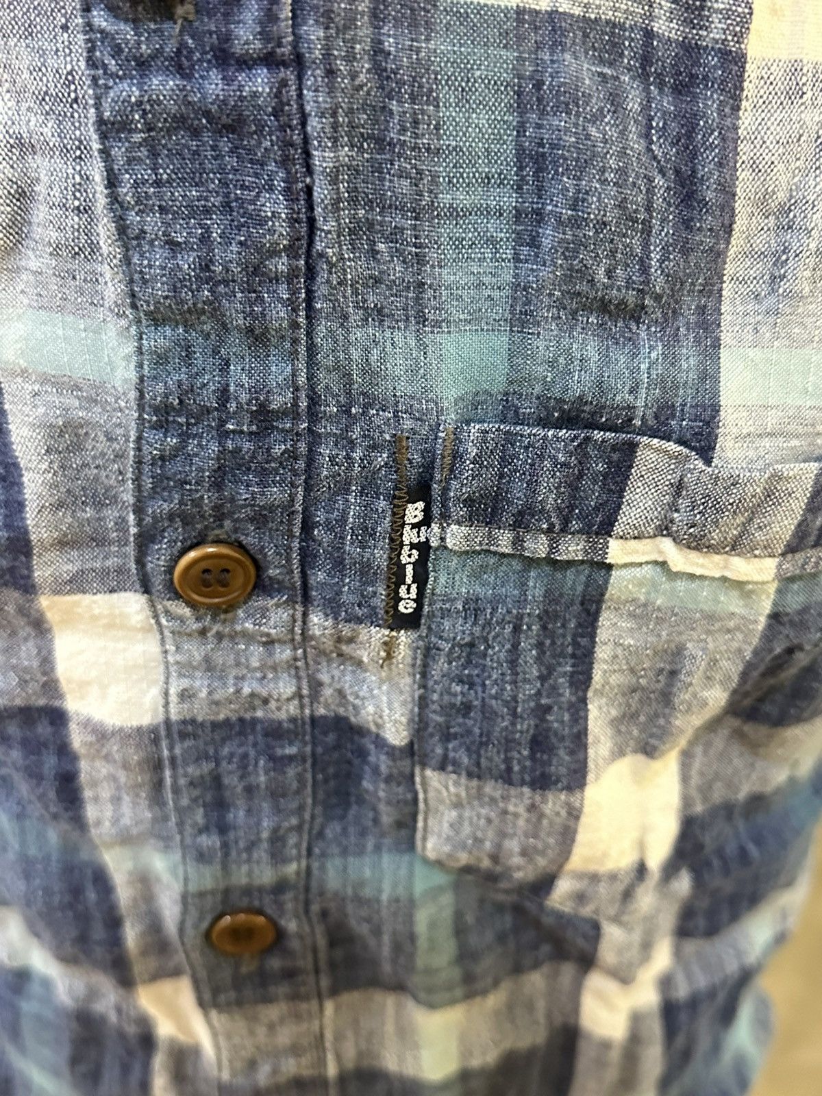 Blue Blue Japan Blue Blue Japan Indigo Dyed Flannel Button Up Shirt Size US M / EU 48-50 / 2 - 9 Thumbnail