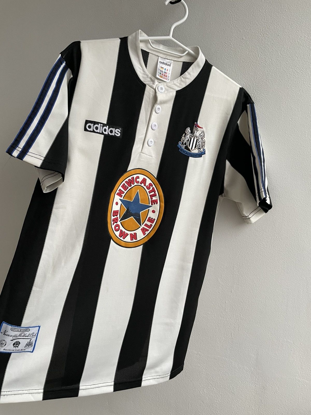 Adidas Newcastle United 1995 1996 1997 Football Shirt Soccer Jersey Size US M / EU 48-50 / 2 - 6 Thumbnail
