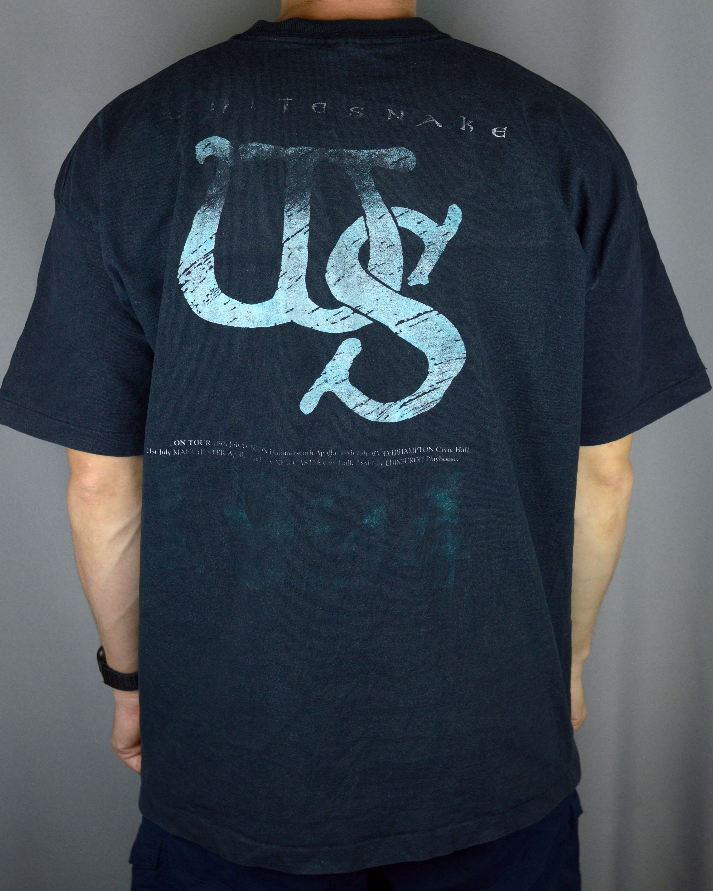 Vintage Vintage Whitesnake Tour 94 t shirt Size US XL / EU 56 / 4 - 2 Thumbnail