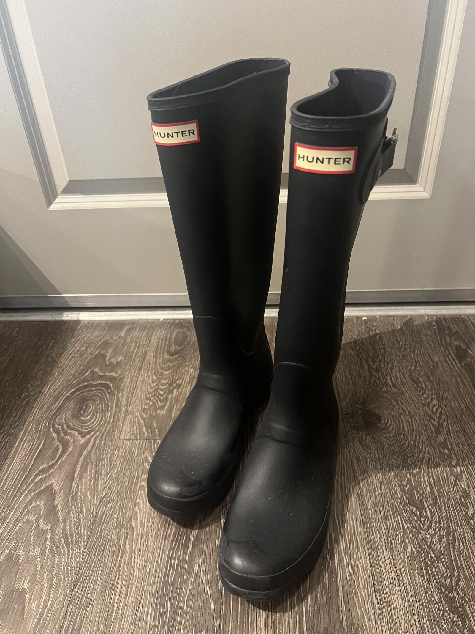 Hunter Hunter Dark Blue Tall Snow Boots Size US 10 / IT 40 - 1 Thumbnail