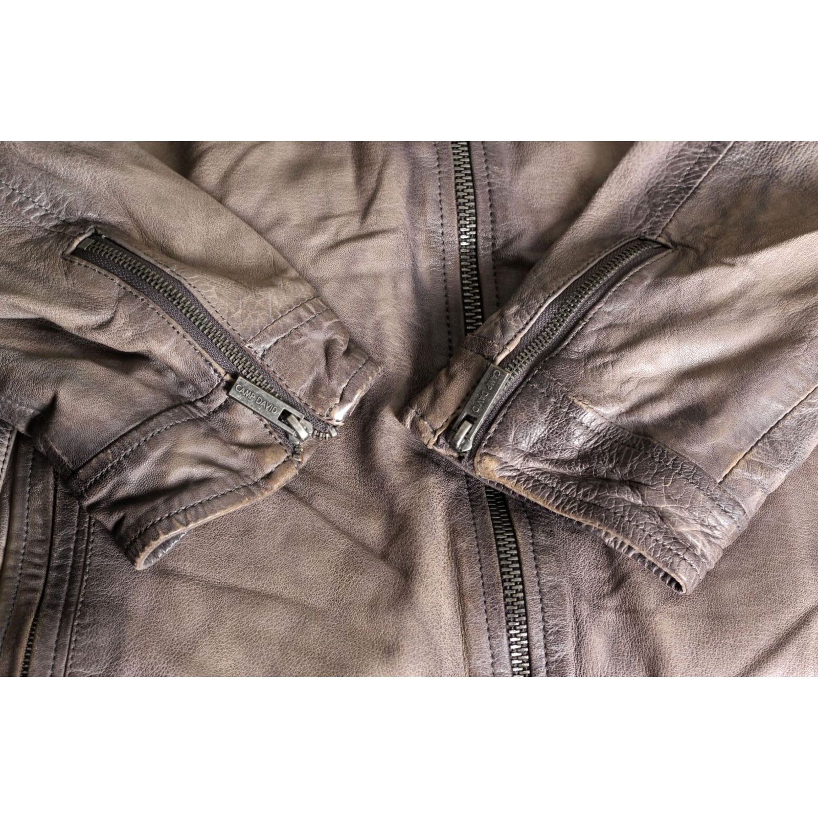 Vintage CAMP DAVID Soft Leather Jacket Men XXL MJ5355 Zip Brown Regular Size XXL Mens Jacket Size US M / EU 48-50 / 2 - 7 Thumbnail