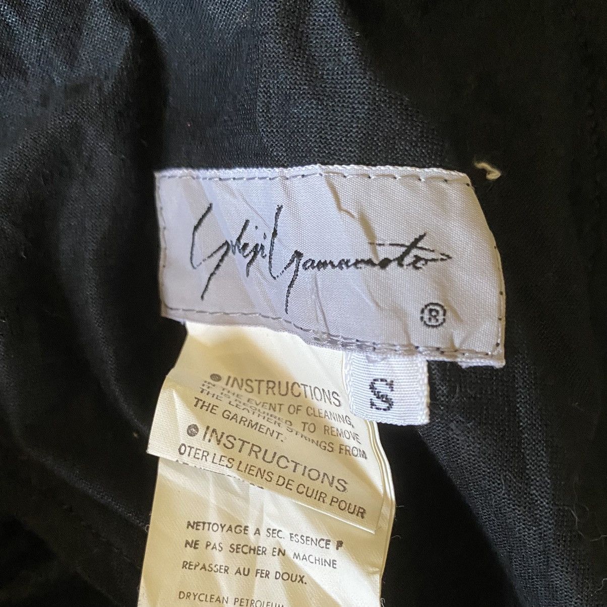 Vintage Vintage 90’s Yohji Yamamoto Leather Shrunken Cotton Vest Size S / US 4 / IT 40 - 12 Thumbnail