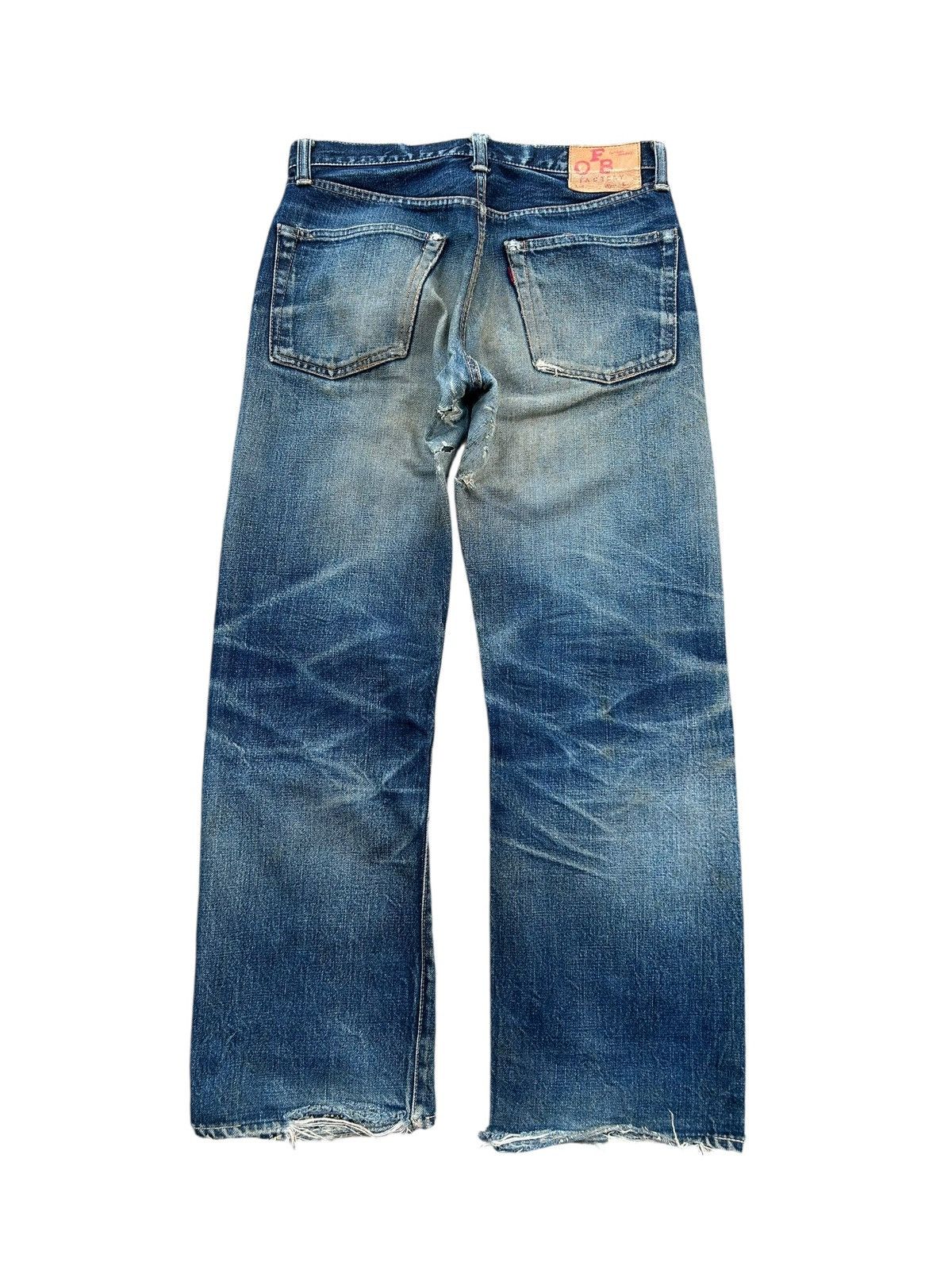 FOB Factory × Japanese Brand × Kapital Vintage Fob Factory Selvedge Distressed Japanese Denim Jeans Size US 30 / EU 46 - 4 Thumbnail