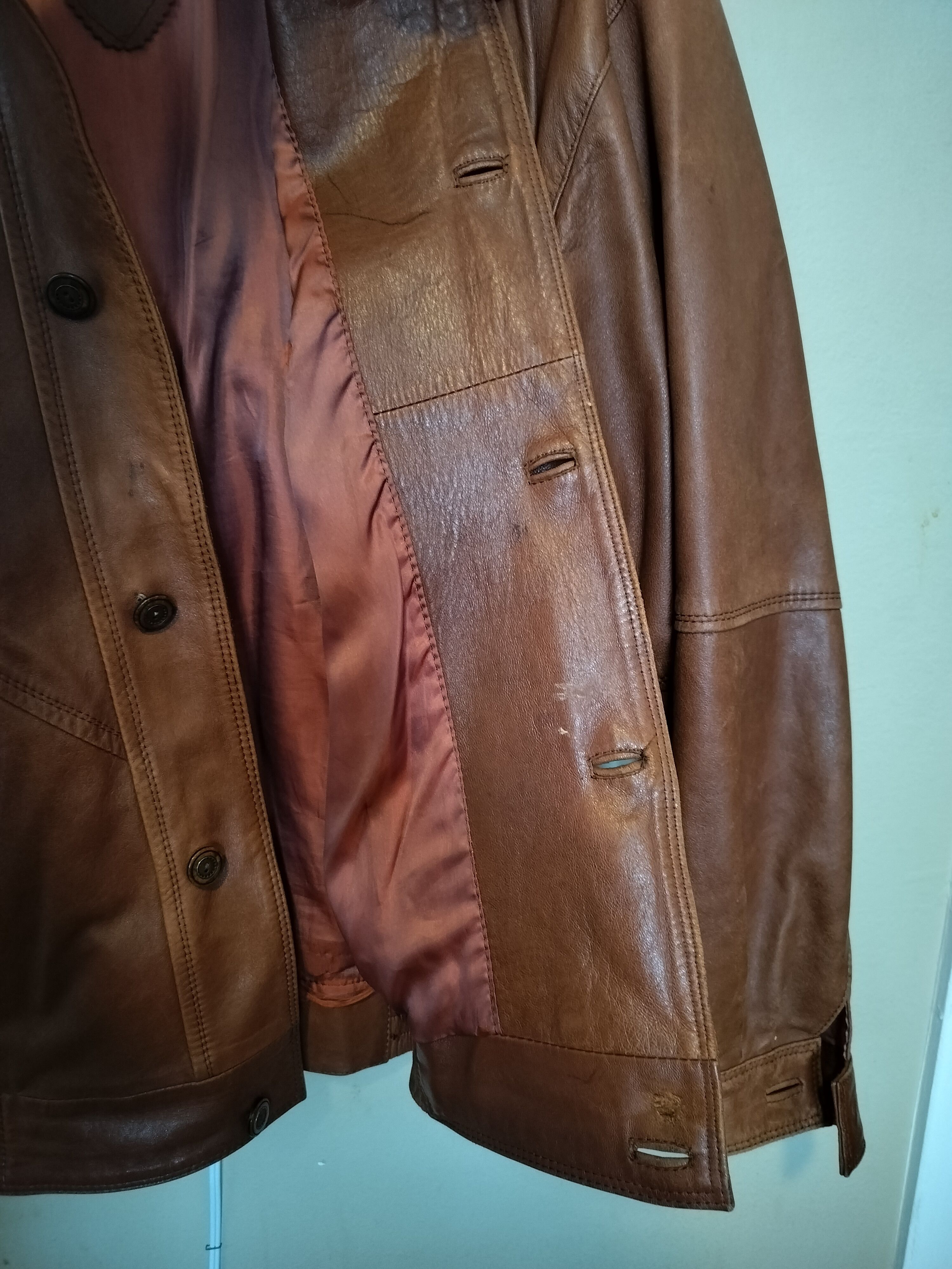 Other Soporcol Portuguese Vintage Brown Soft Leather Bomber Jacket Size US L / EU 52-54 / 3 - 5 Thumbnail