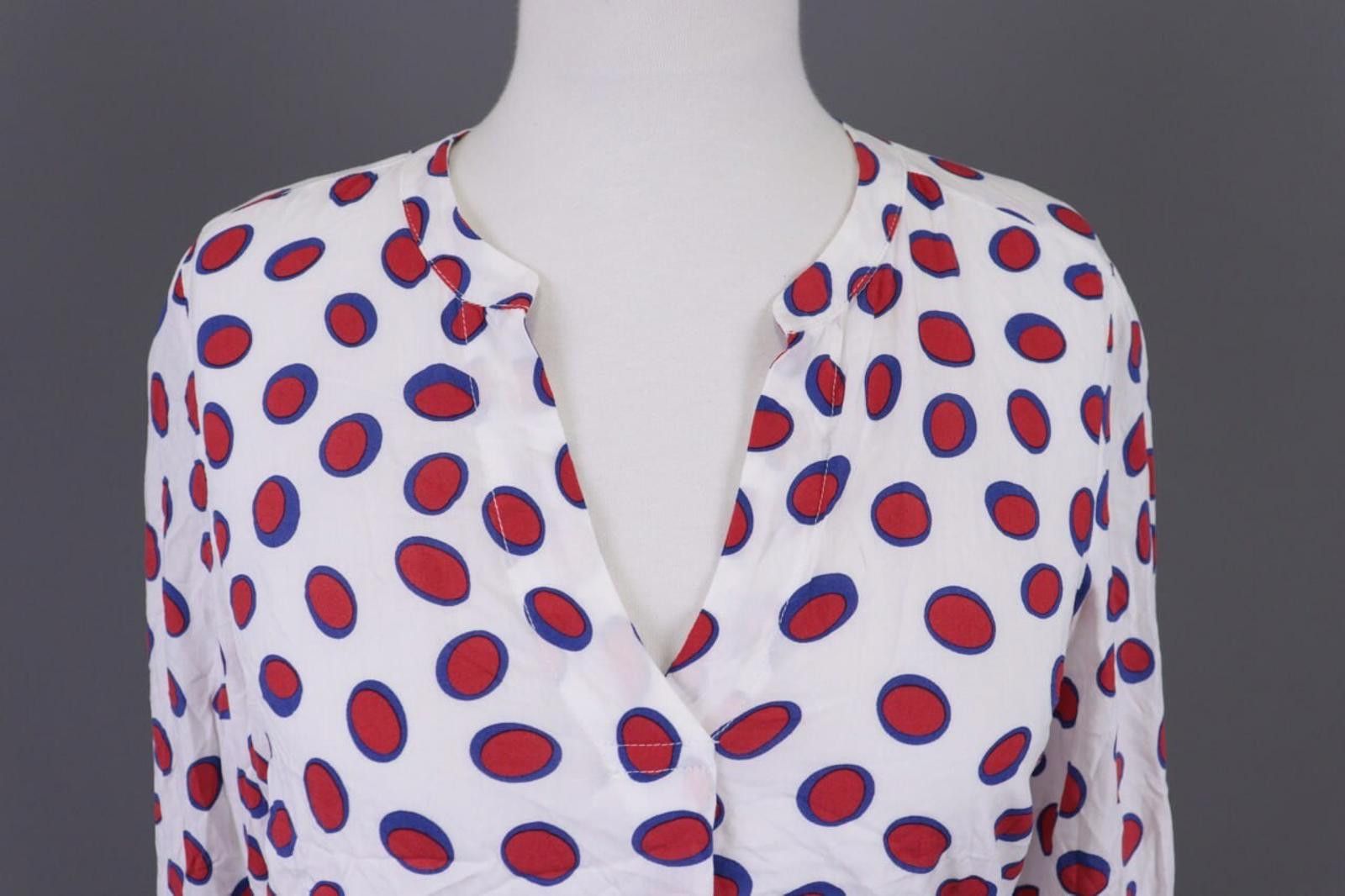 Designer Emily Van Den Bergh White Polka Dot Blouse Shirt Size 36 / S Size L / US 10 / IT 46 - 3 Thumbnail