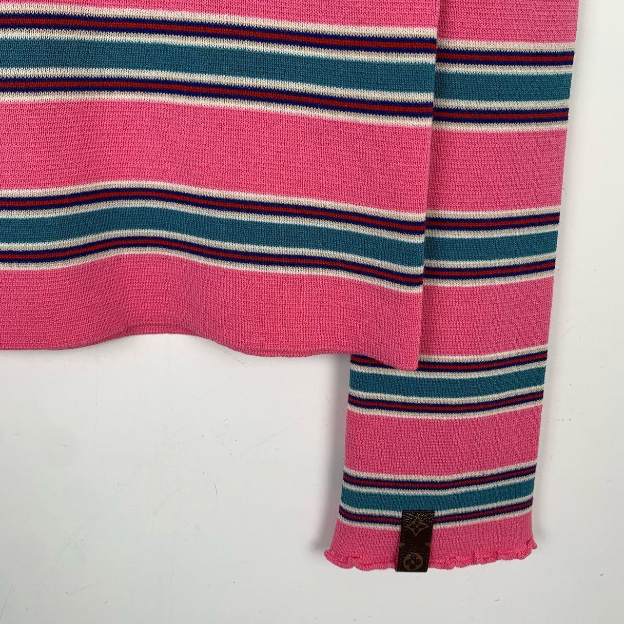 Louis Vuitton Louis Vuitton Pink Striped Knit Long Sleeve Sweater XS Made Size XS / US 0-2 / IT 36-38 - 4 Thumbnail