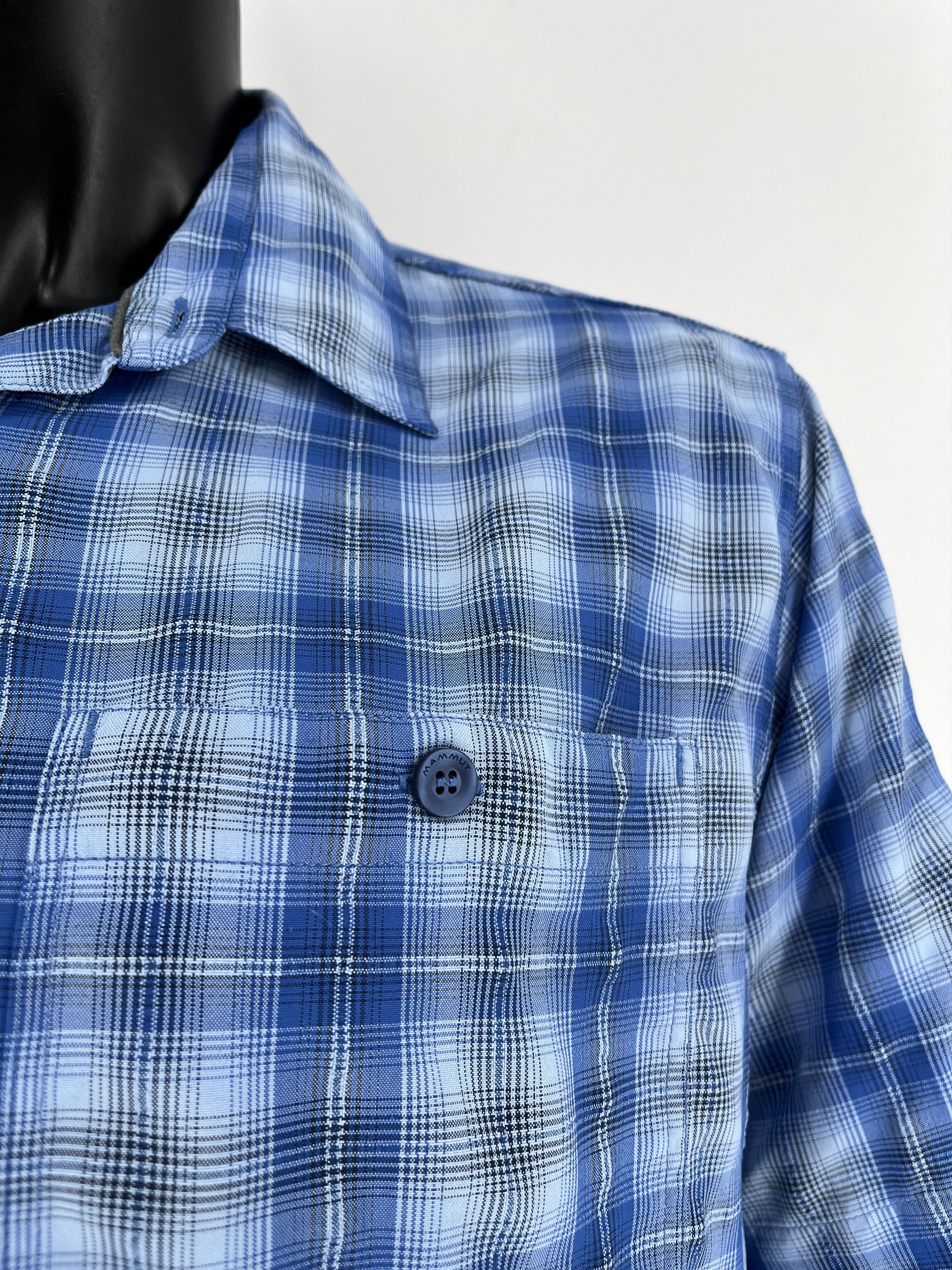 Mammut Mammut Mens L Blue Plaid Short Sleeve Button Up Shirt Shirt Size US L / EU 52-54 / 3 - 10 Thumbnail