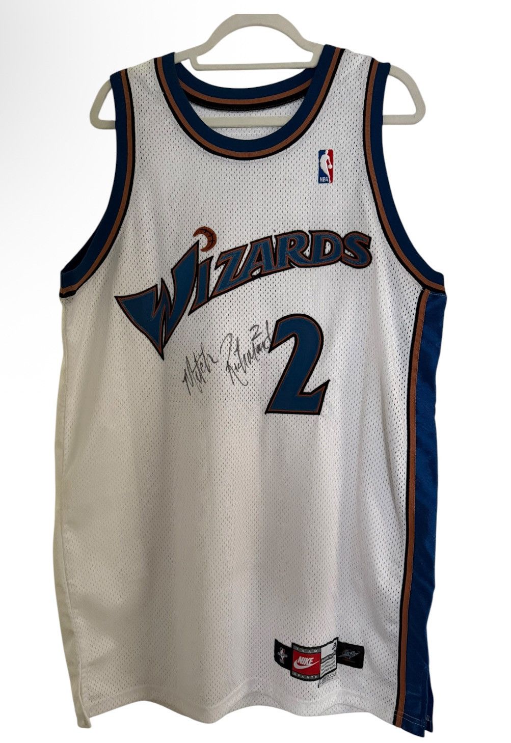 Nike Vntg Nike Washington Wizards Jersey Mitch Richmond Game Worn Size US L / EU 52-54 / 3 - 4 Thumbnail
