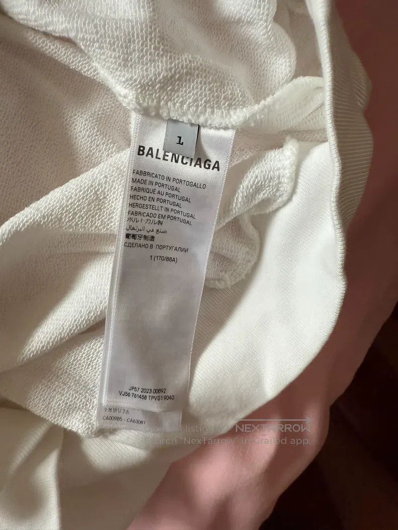 Balenciaga Balenciaga White Hooded Sweatshirt L Size Size US S / EU 44-46 / 1 - 3 Thumbnail