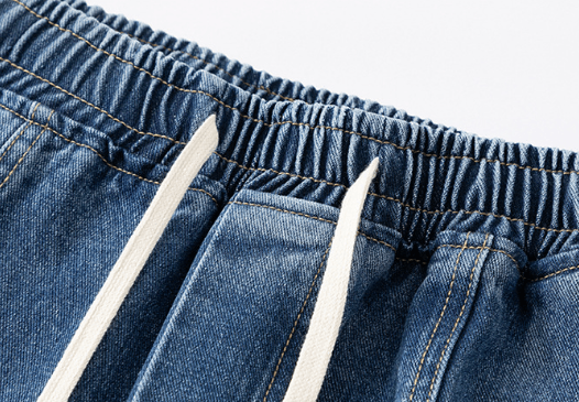 Japanese Brand × Jean Men's straight American street wide-leg drawstring jeans Size US 32 / EU 48 - 6 Thumbnail