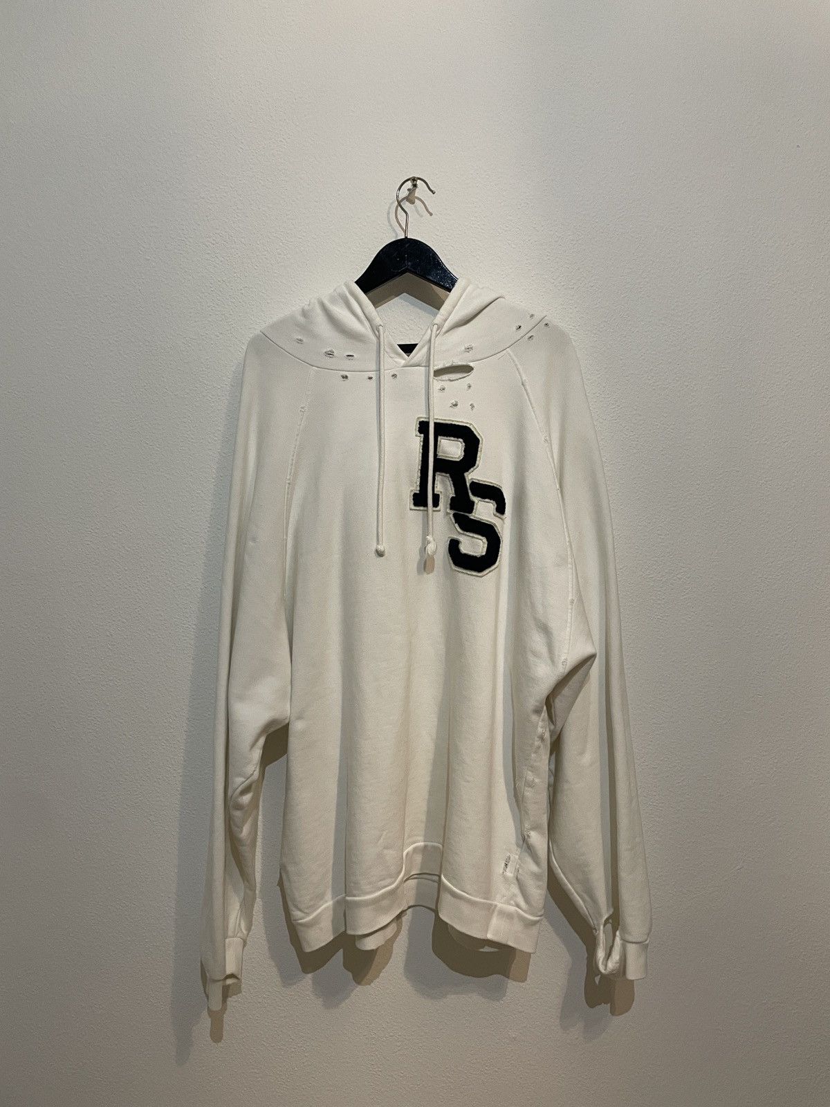 image of Raf Simons Aw20/21 “Life On Mars” Hoodie in White, Men's (Size Small)