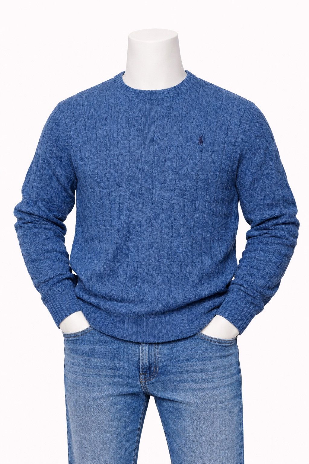 Polo Ralph Lauren Polo Ralph Lauren Blue Cable Knit Sweater Size M PRL Size US M / EU 48-50 / 2 - 1 Thumbnail