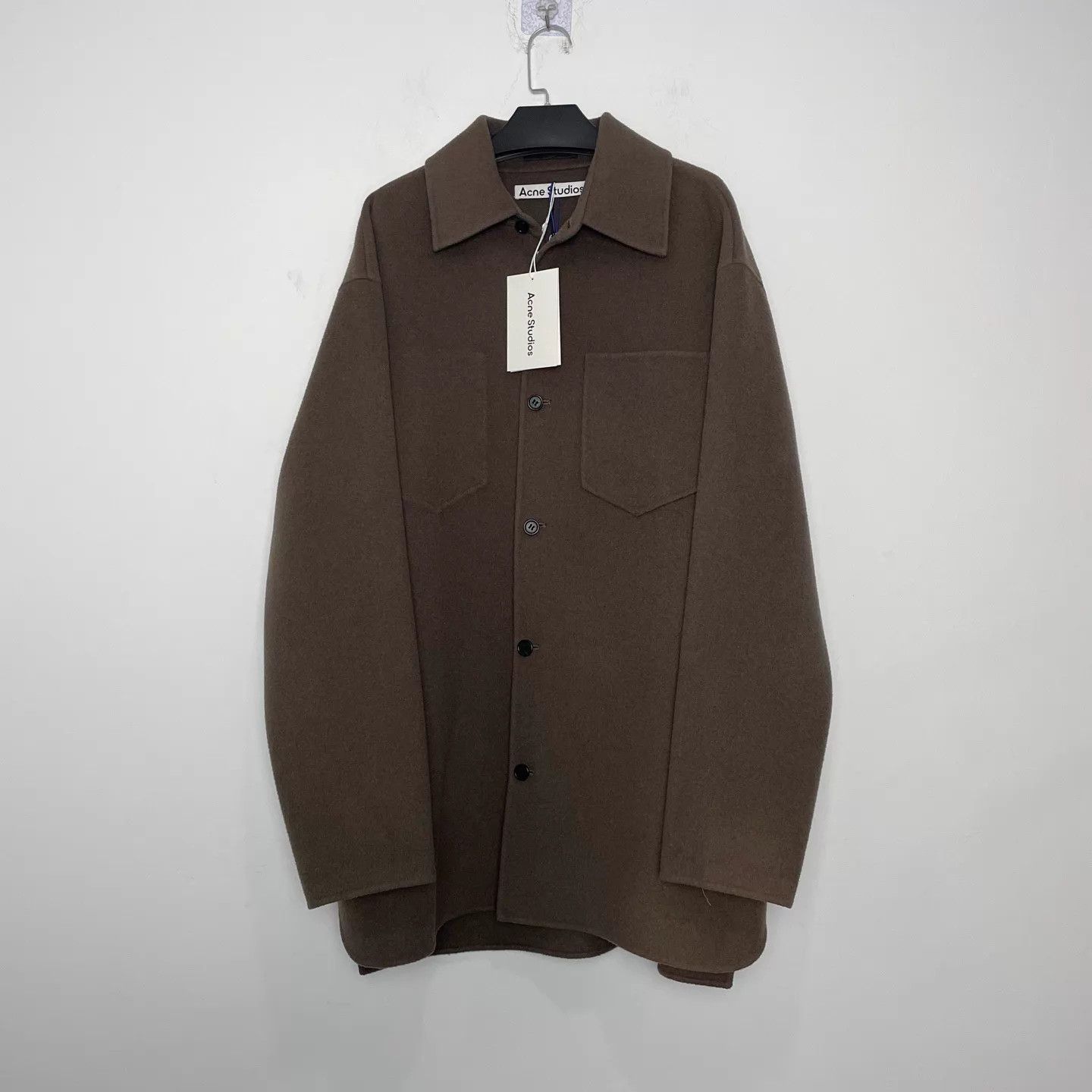 Acne Studios Acne Studios SS24 Chest Pocket Overshirt Dark Brown 46 Size US S / EU 44-46 / 1 - 1 Thumbnail