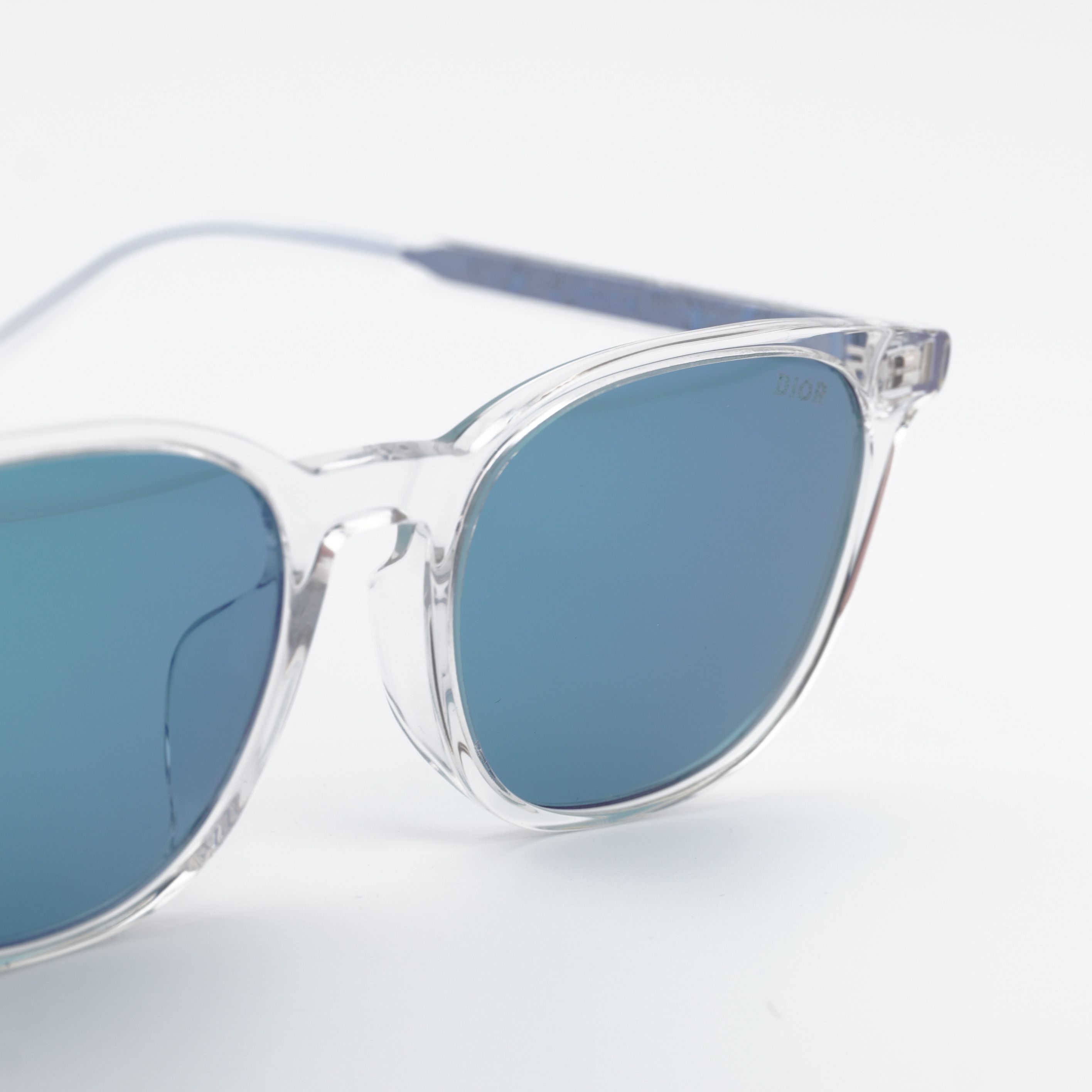 Dior Dior INDIOR S1F 85B7 Sunglasses Transparent Square Frame Size ONE SIZE - 8 Thumbnail