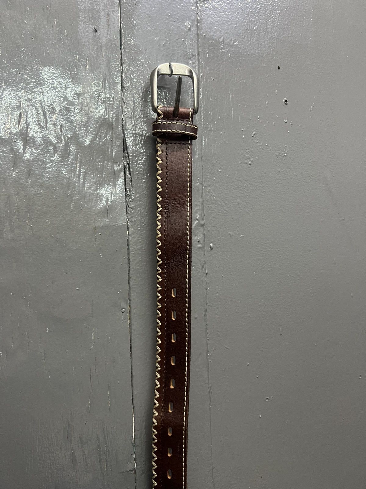 Leather Vintage Leather Belts Length 40.2" Size ONE SIZE - 2 Thumbnail