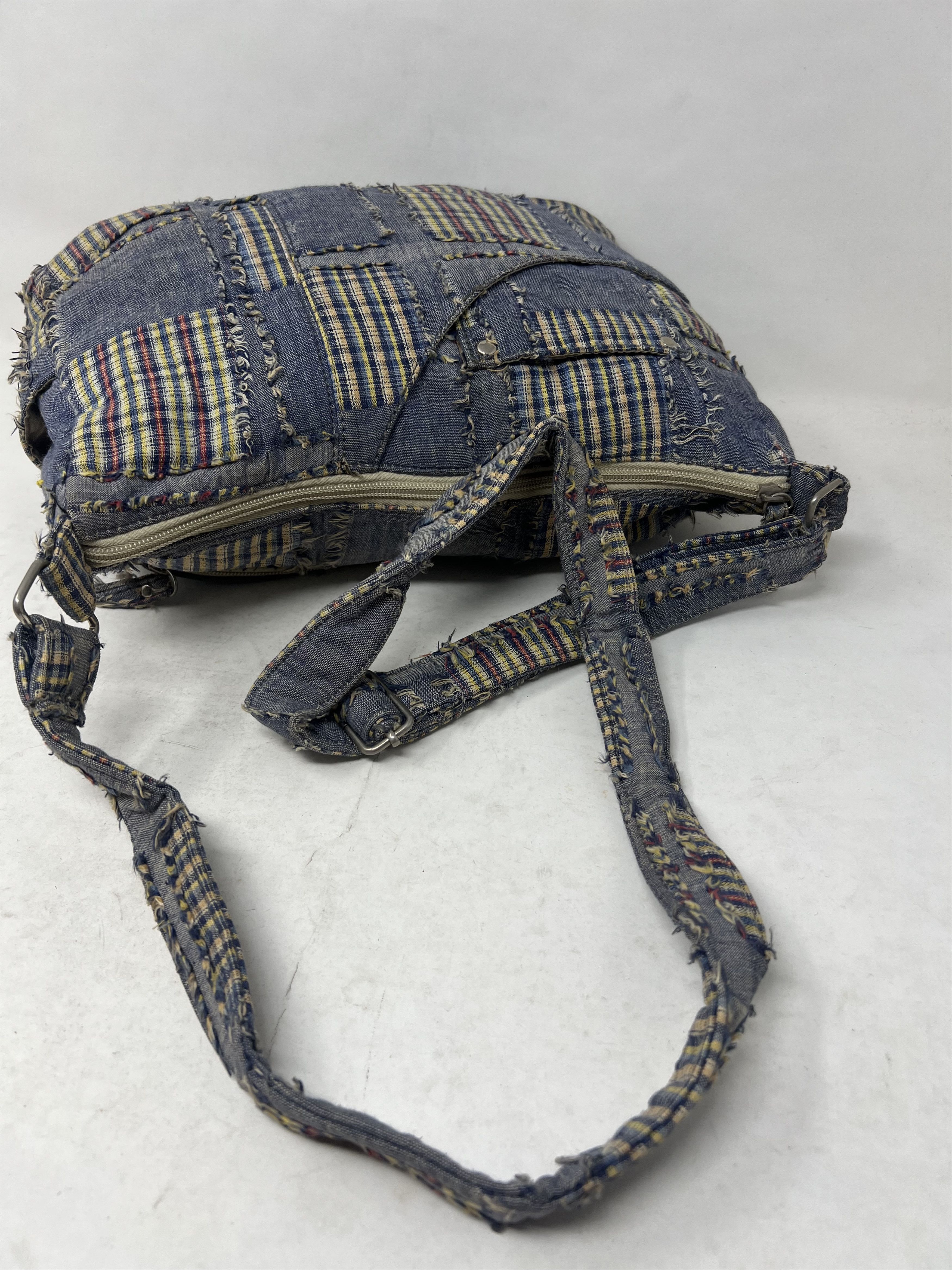 Japanese Brand Quilted Patchwork Boro Sashiko Shoulder Strap Bag Size ONE SIZE - 12 Thumbnail