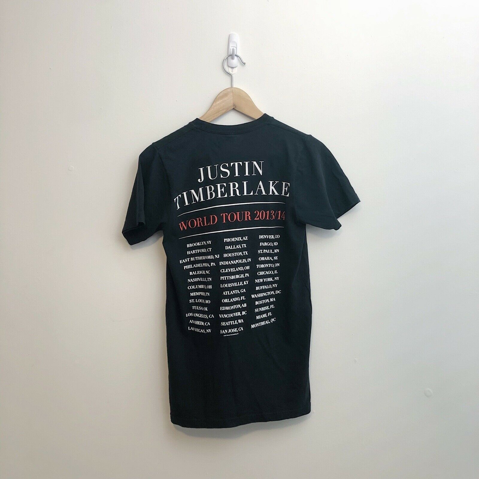 Band Tees × Vintage 2013 Justin Timberlake World Tour Merch T-Shirt Size US S / EU 44-46 / 1 - 4 Thumbnail