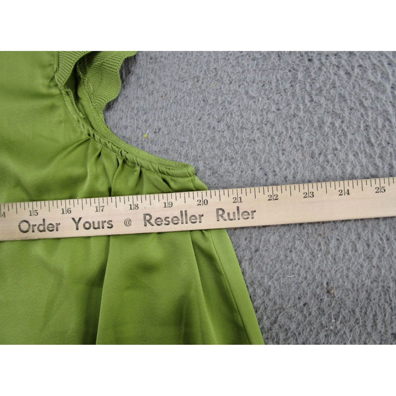Vintage Easel Shirt Dress Green Midi Sleeveless Womens Size L Preppy NEW Size L / US 10 / IT 46 - 6 Thumbnail