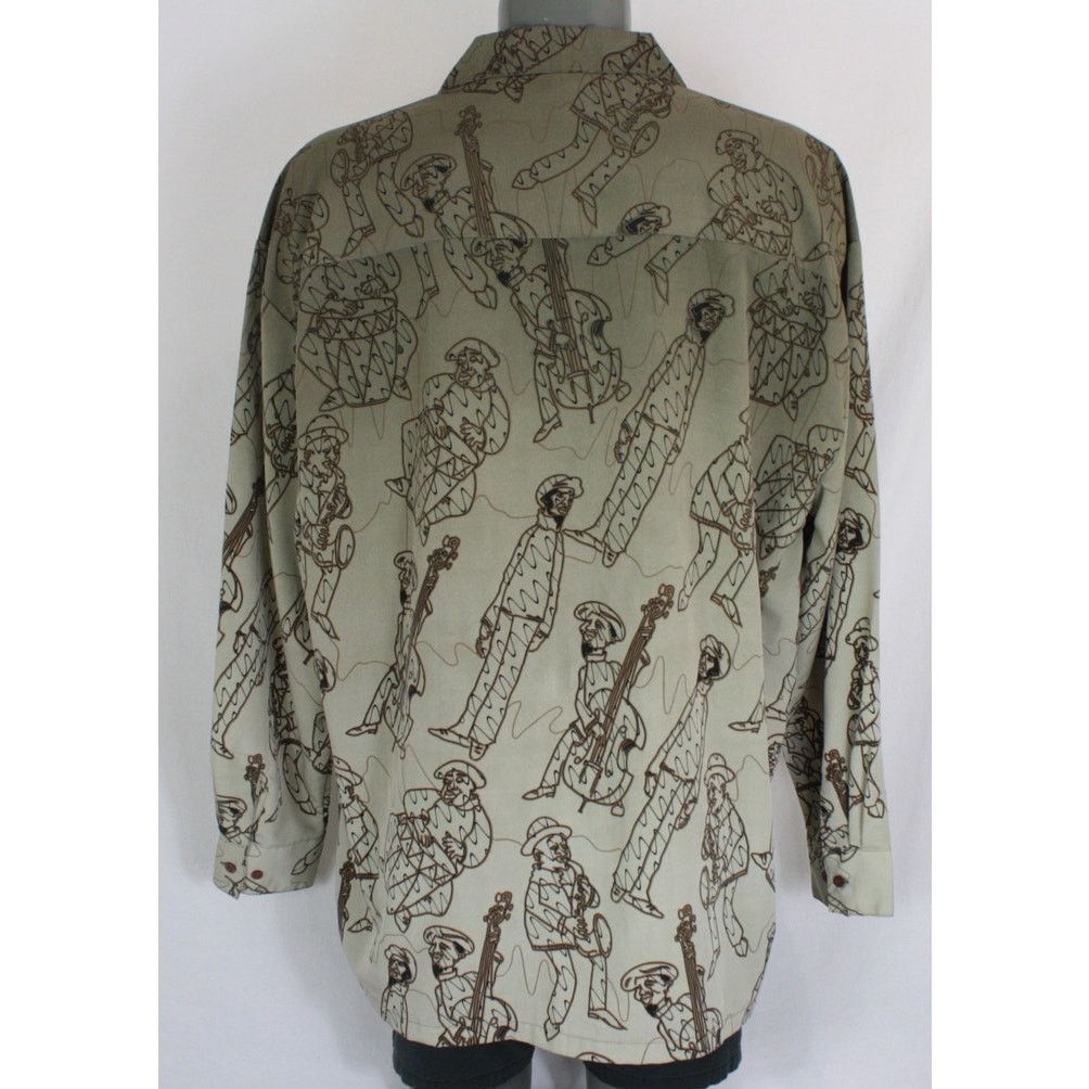 Vintage Vintage 90s Jazz Players All Over Print Shirt Size US XL / EU 56 / 4 - 4 Thumbnail