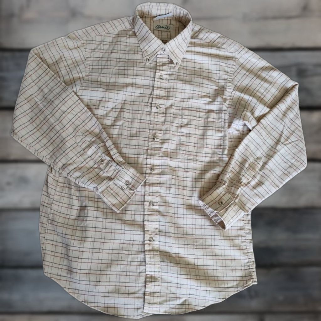 Vintage Vintage 60s 70s Arnie Button Up Plaid Shirt USA Made Mens L Single Needle Tailoring Button-Up Collared Shirt USA Made Size US L / EU 52-54 / 3 - 1 Thumbnail