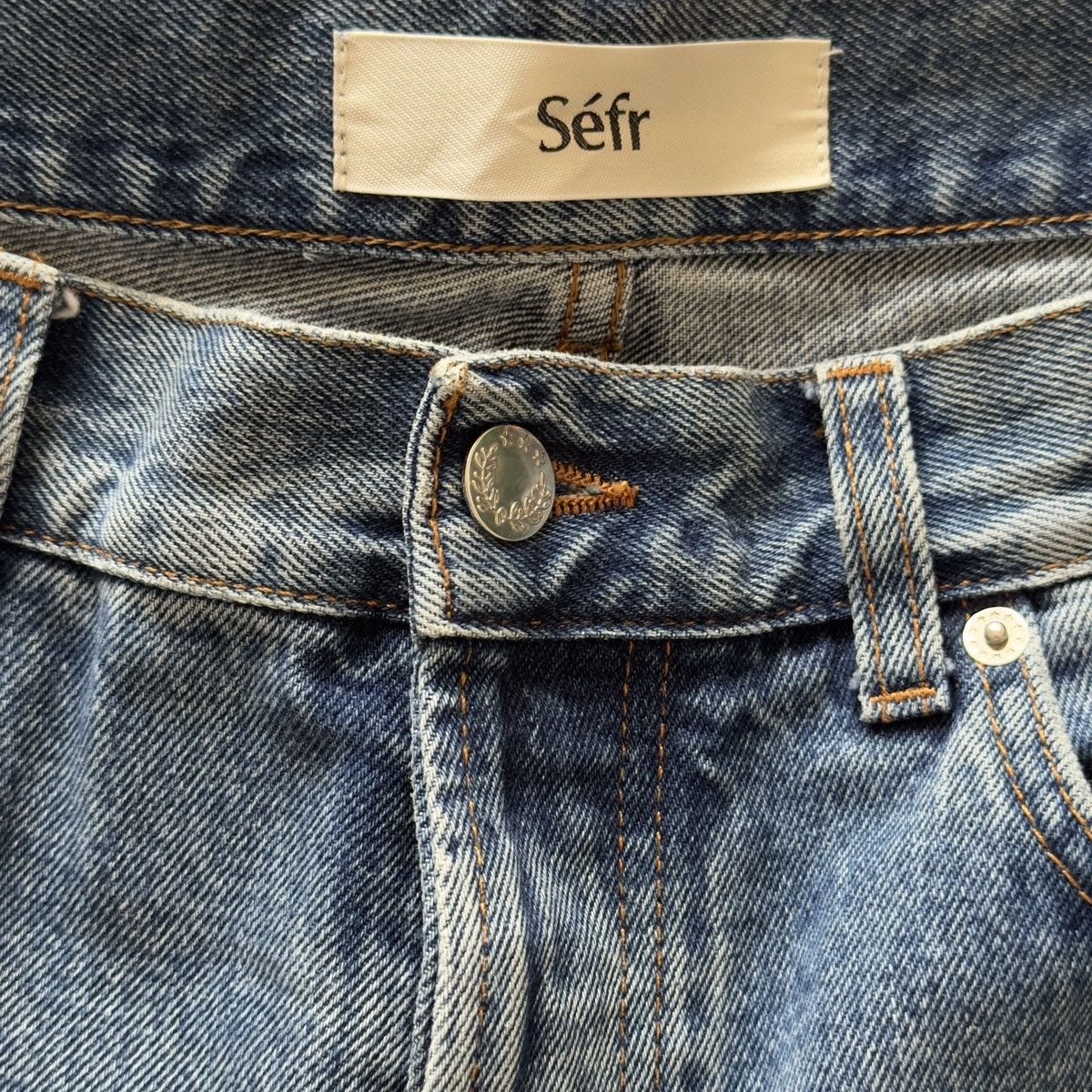 Sefr Blue Twisted Jeans Size US 33 - 6 Thumbnail