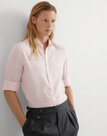 Brunello Cucinelli Shirt in Light Pink Size US S / EU 44-46 / 1 - 3 Thumbnail