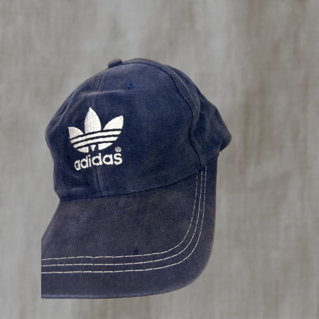 Adidas Adidas Baseball Hat Mens Adjustable Blue Cotton Strap Back Cap Size ONE SIZE - 1 Thumbnail